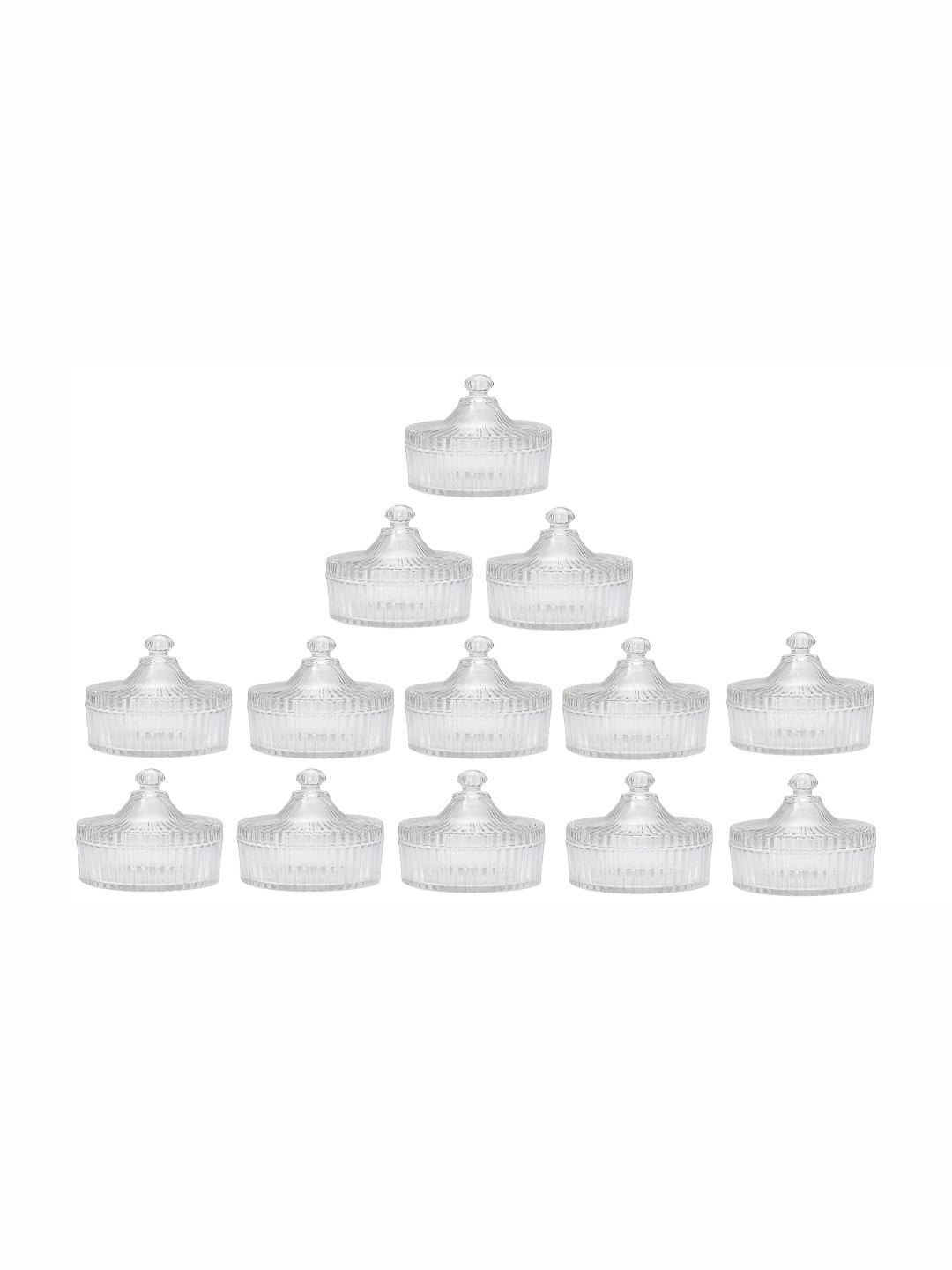 1ST TIME Transparent 13 Pieces Glass Dishwasher Safe Serving Bowl