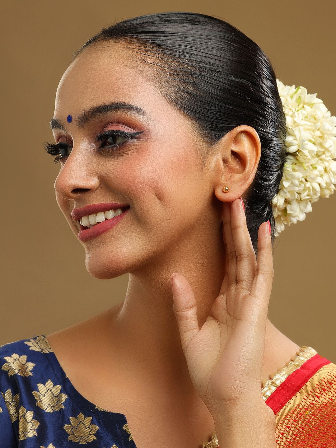 Ruby Raang Women Gold-Plated Spherical Studs