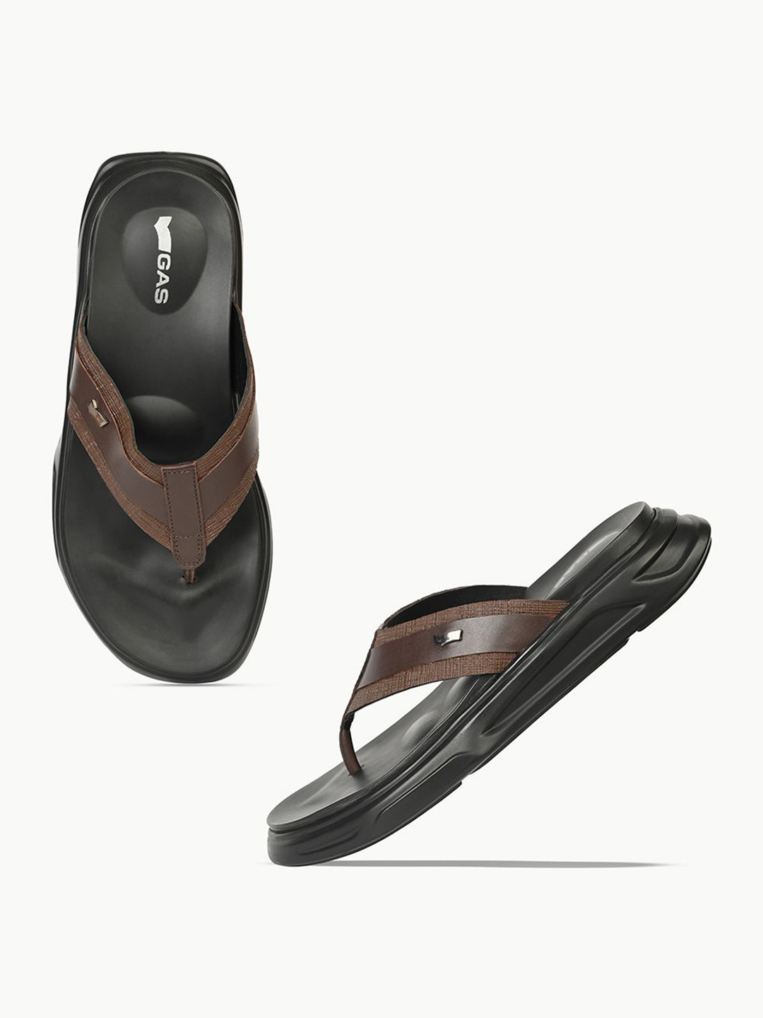 GAS Men Leather Comfort Sandals