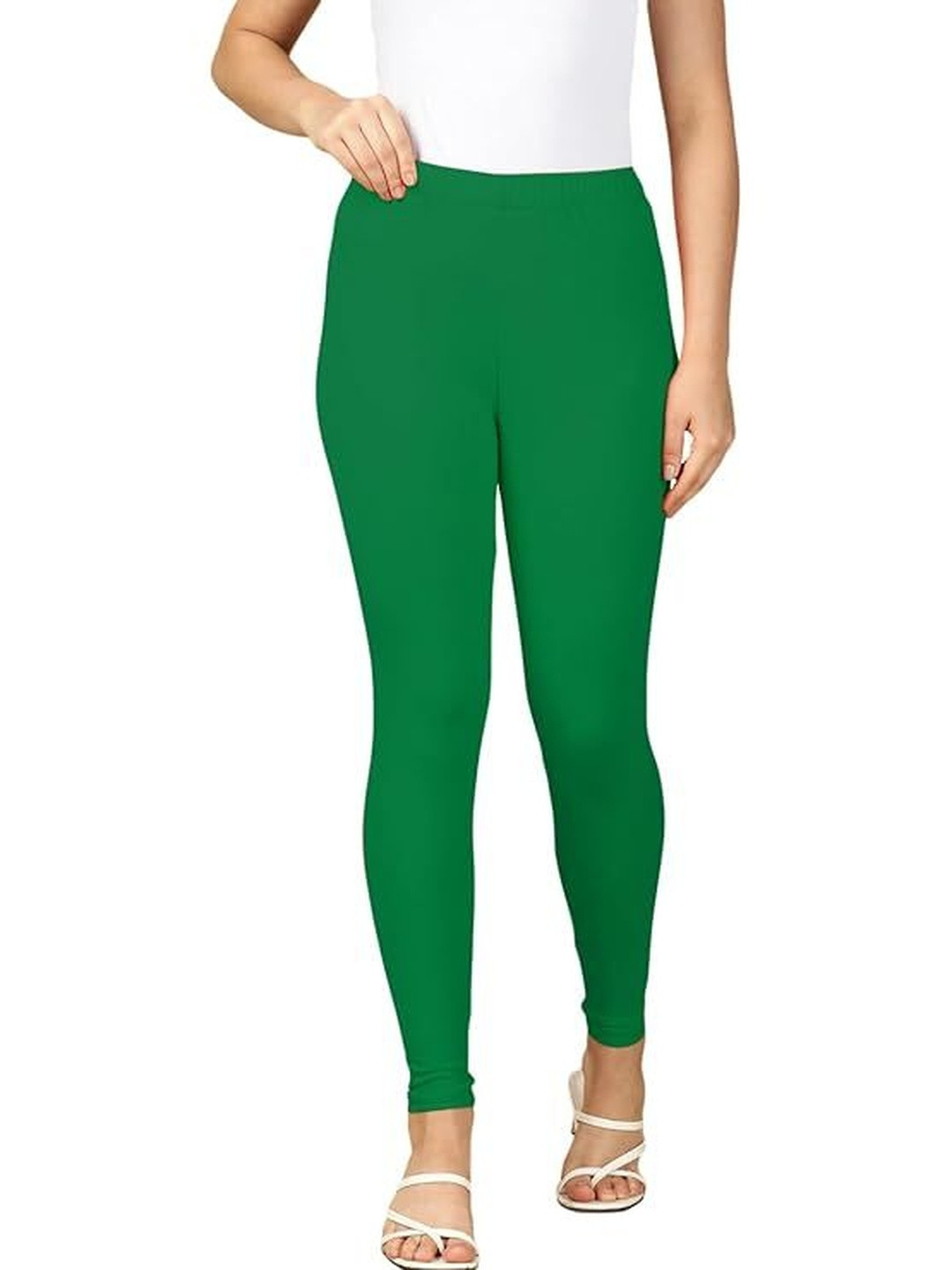 Ladybite Women Stretchable Ultra Soft Breathable Lightweight Cotton Ankle-Length Leggings