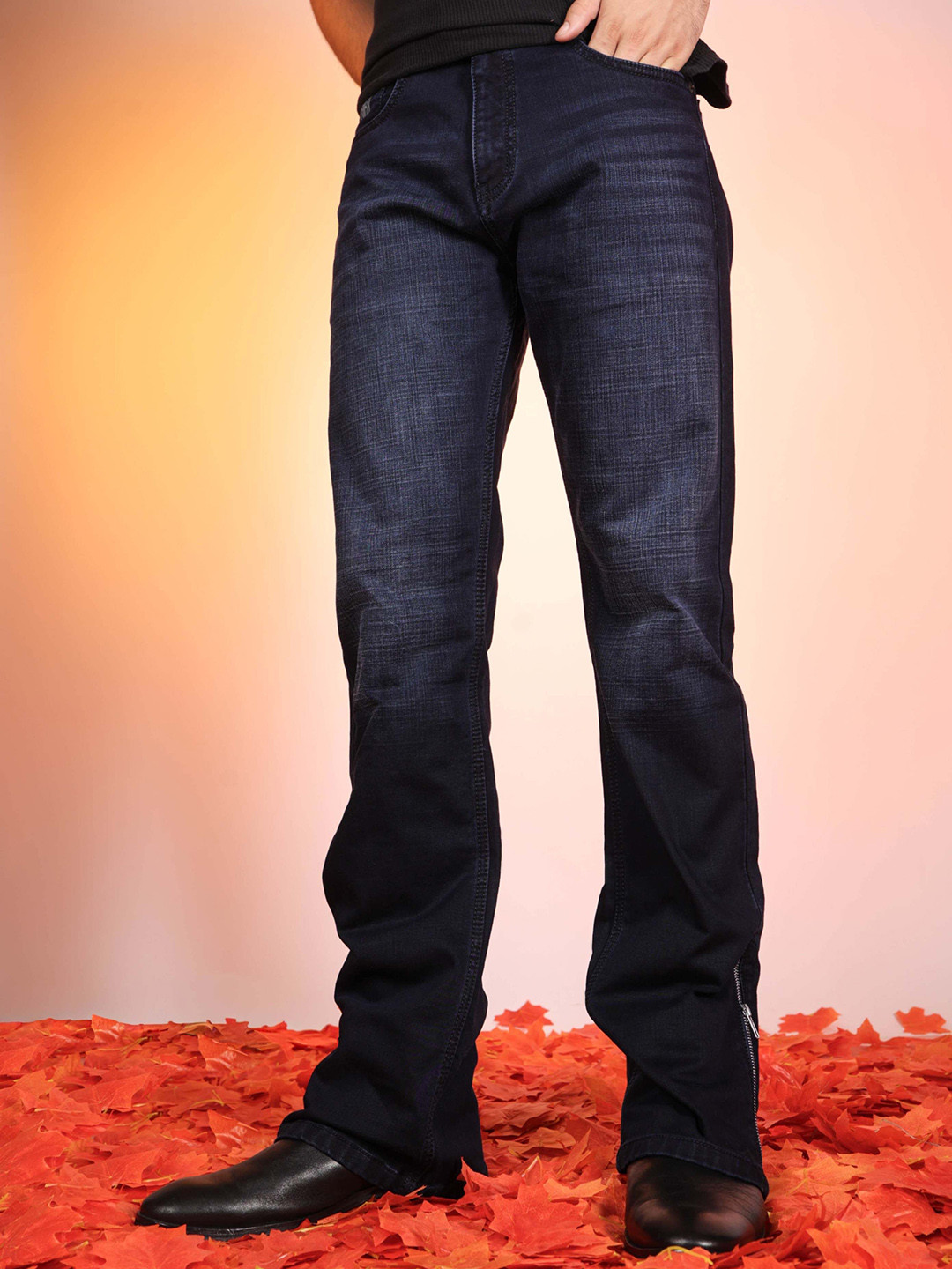Fear No Man Bootcut Fit Mid-Rise Light Fade Stretchable Jeans