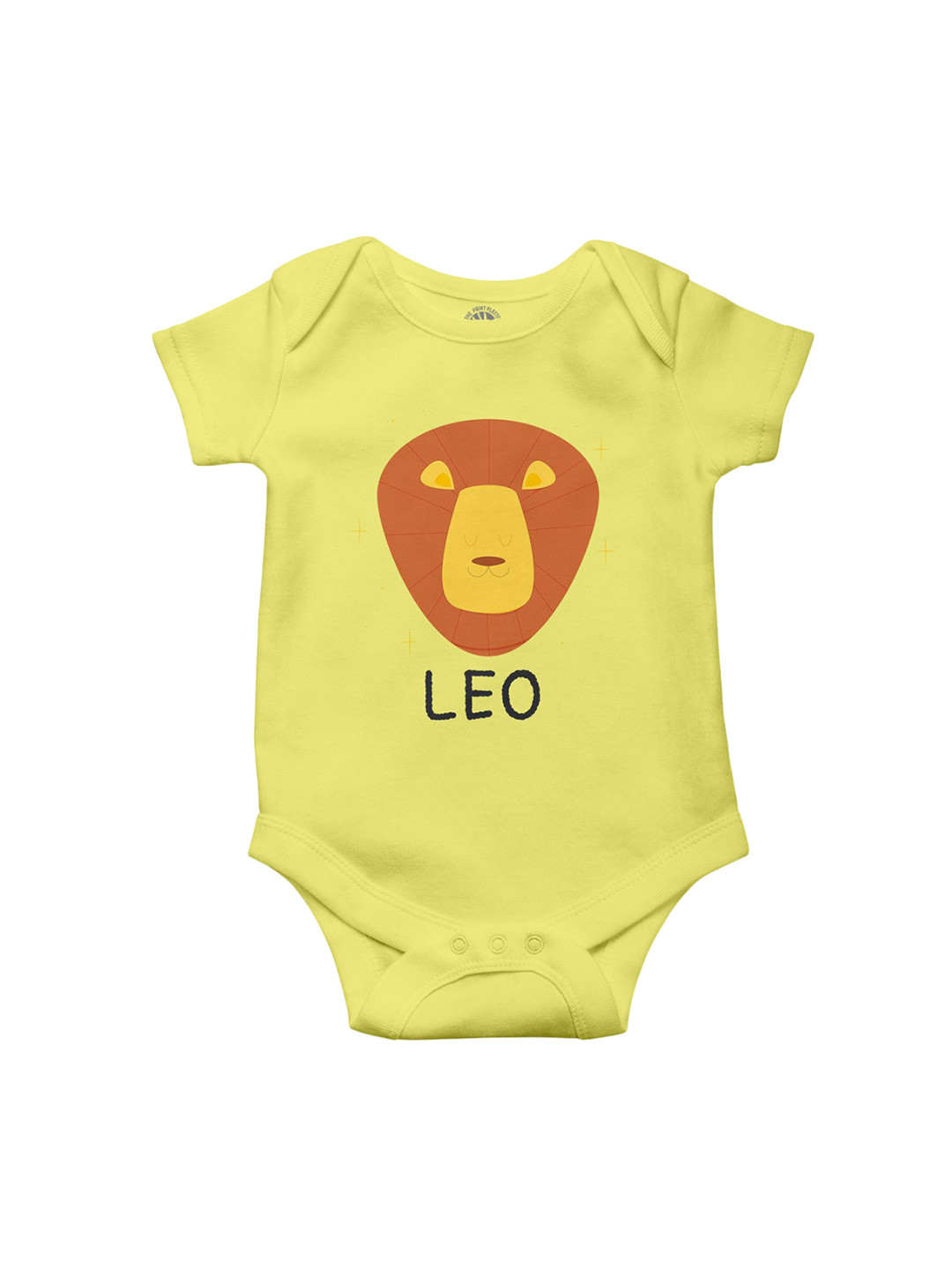 THE PRINT PLATTER Infants Leo Printed Envelope Neck Cotton Ultra Bio Wash Bodysuit
