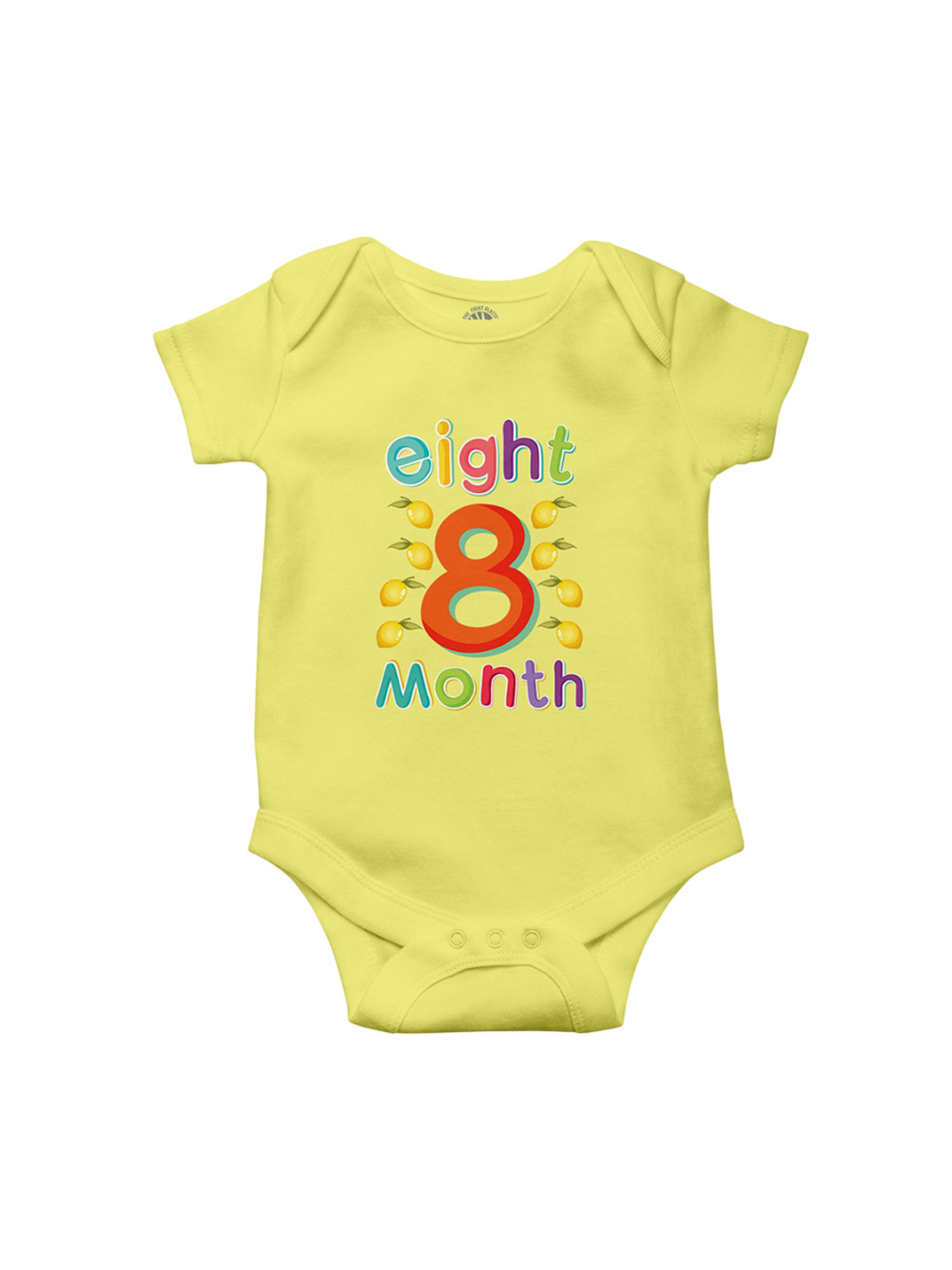 THE PRINT PLATTER Kids Eight Month Printed Ultra Bio-Wash Envelope Neck Cotton Bodysuit