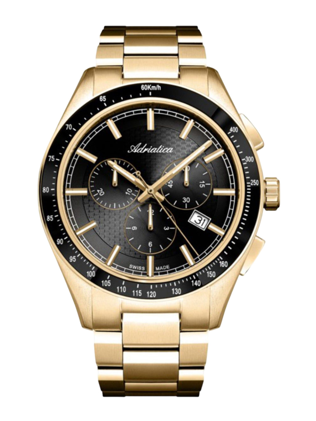 Adriatica Men Dial & Stainless Steel Bracelet Style Straps Analogue Watch A8245.1116CH