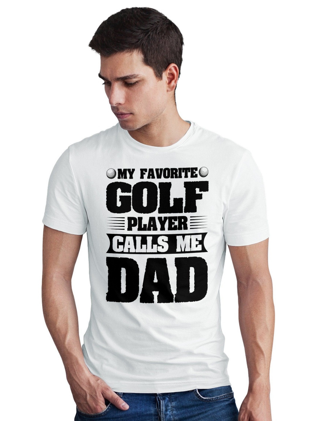 Seekbuylove Men Bio Finish Golf Dad Round Neck Pure Cotton T-shirt
