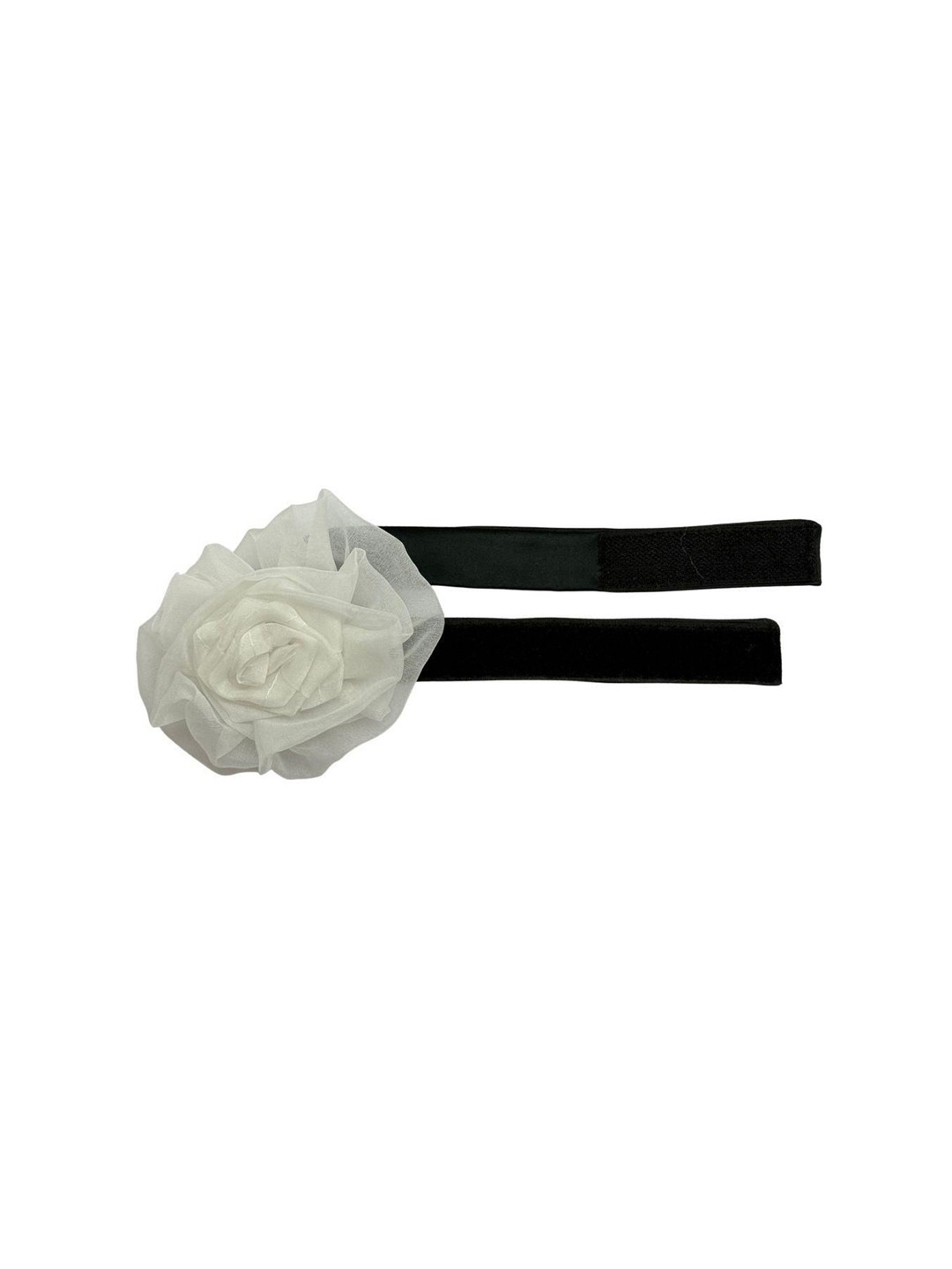 The Tie Hub Unisex White Flower Choker Bow Tie