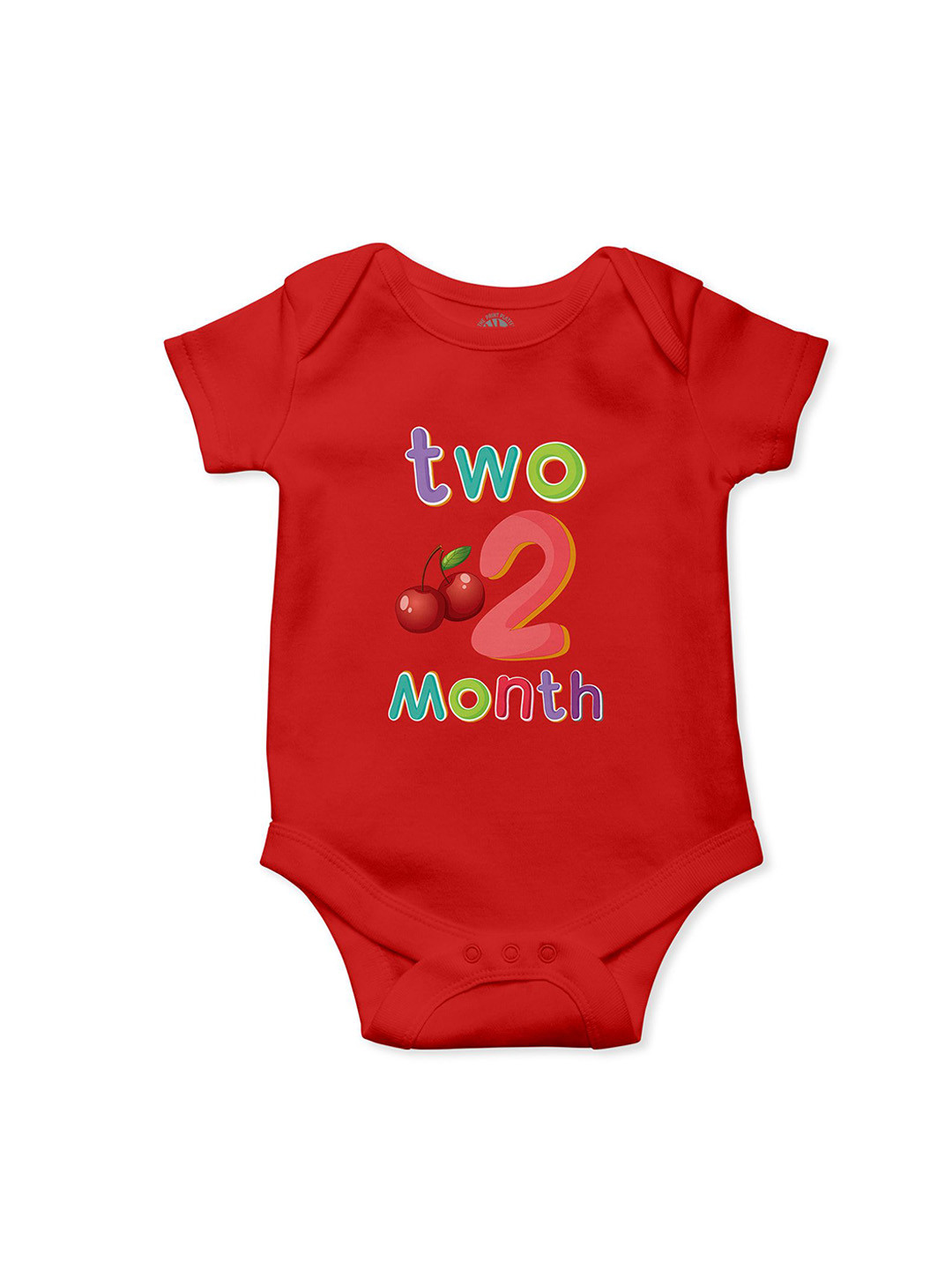THE PRINT PLATTER Kids Two Month Printed Envelope Neck Cotton Bodysuit