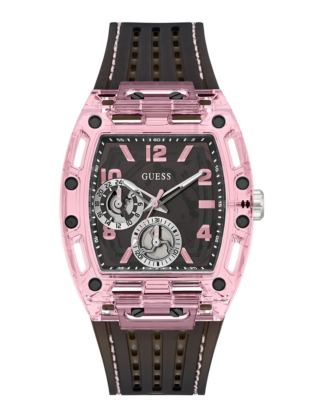 GUESS Sporting Pink Men Bracelet Style Straps Analogue Watch GW0032G3