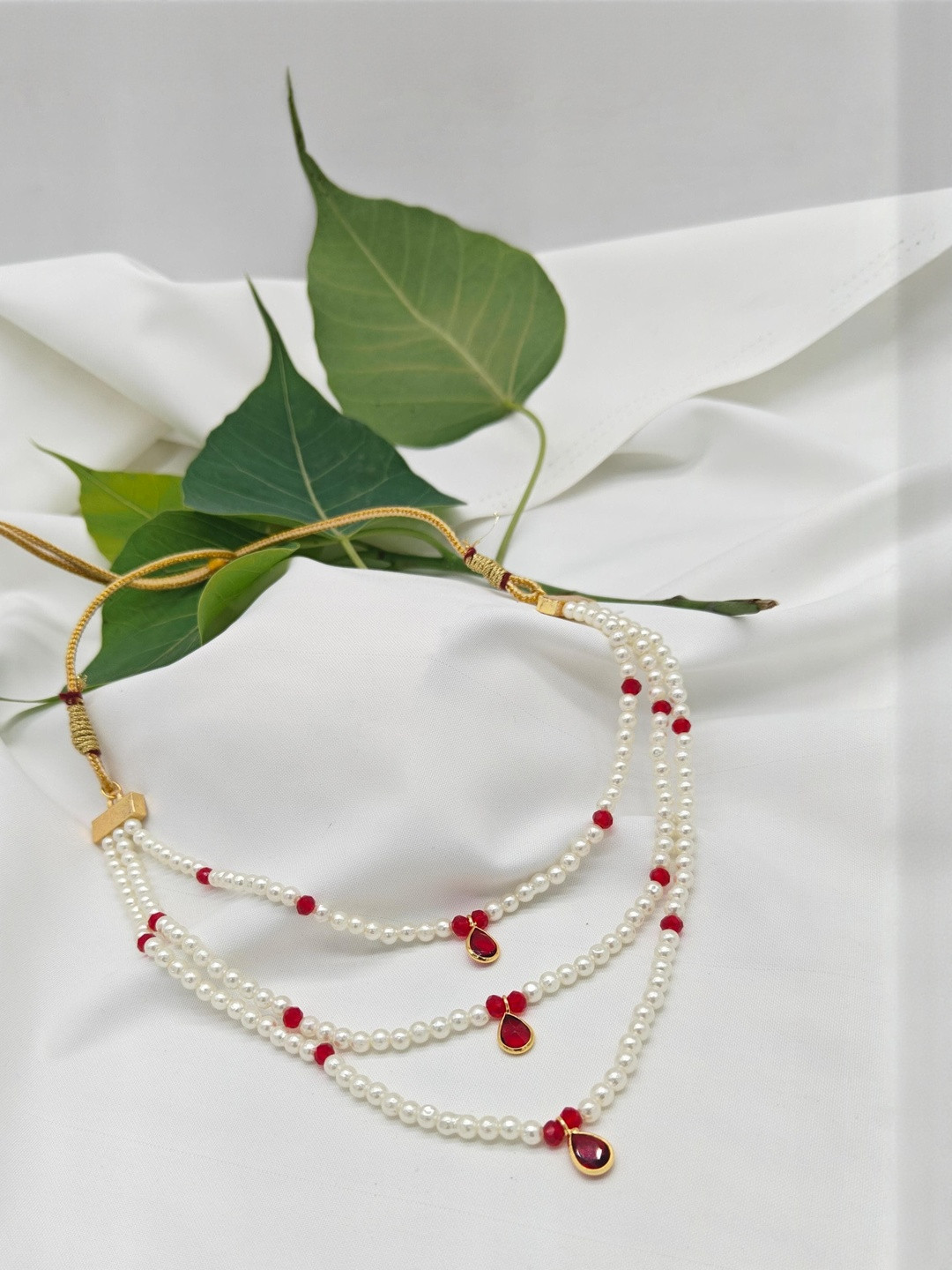 MK gallery Brass Layered Necklace