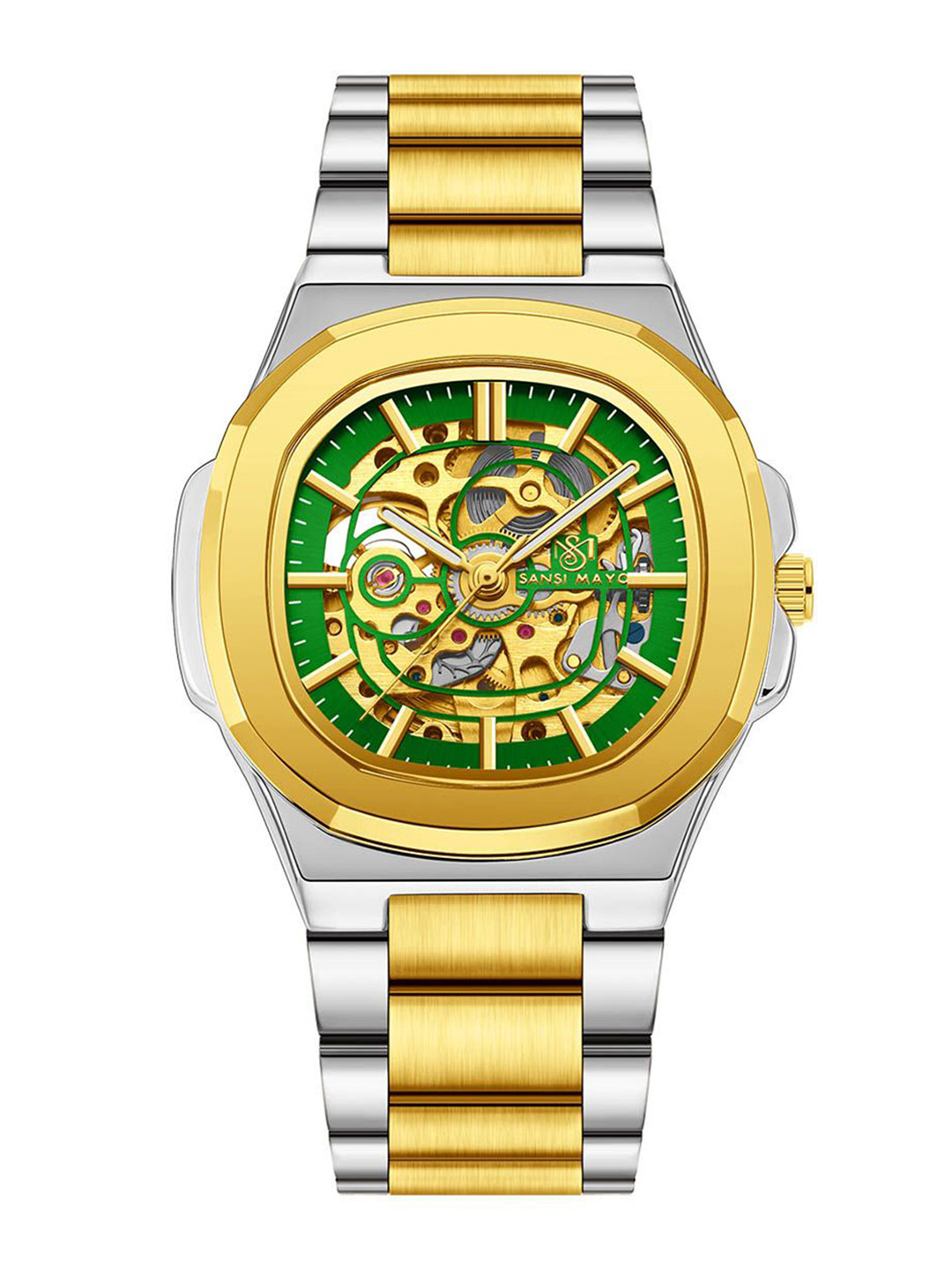 SANSIMAYO ZEUS Men Analogue Automatic Motion Powered Watch SM-M-301-TTSG-G-GGE