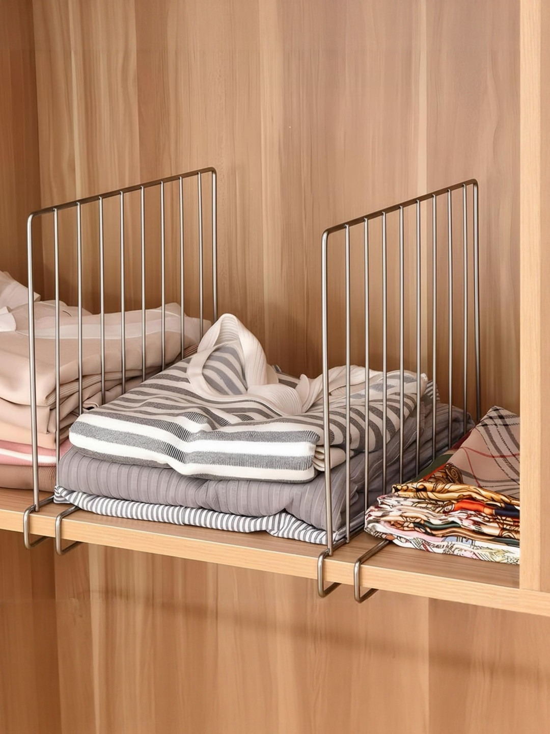 JD FRESH Silver-Toned 2 Pieces Multi-Utility Organisers