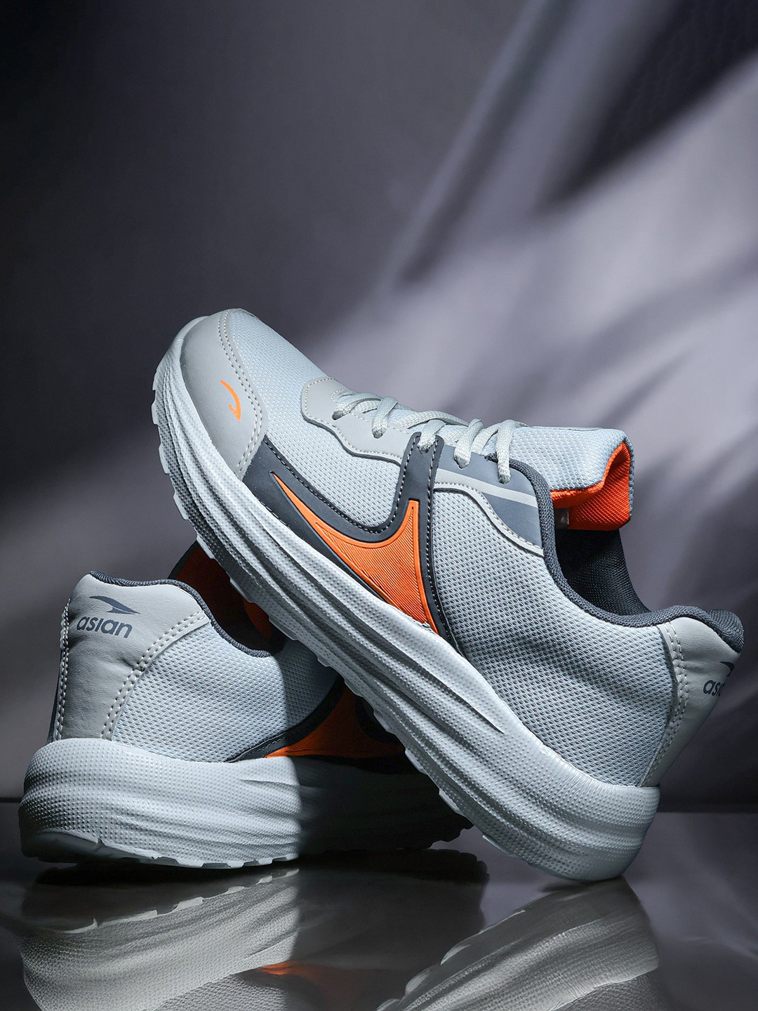 Asian Toofan-07 Men Colorblocked Non-Marking Lightweight Running Shoes