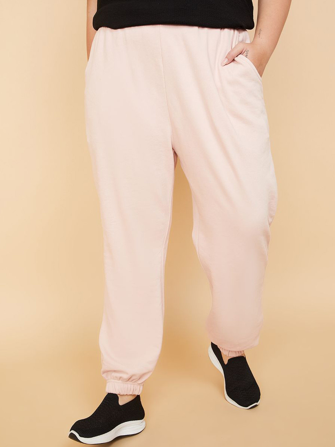 max Women Mid Rise Regular Fit Side Pockets Regular Fit Cotton oggers