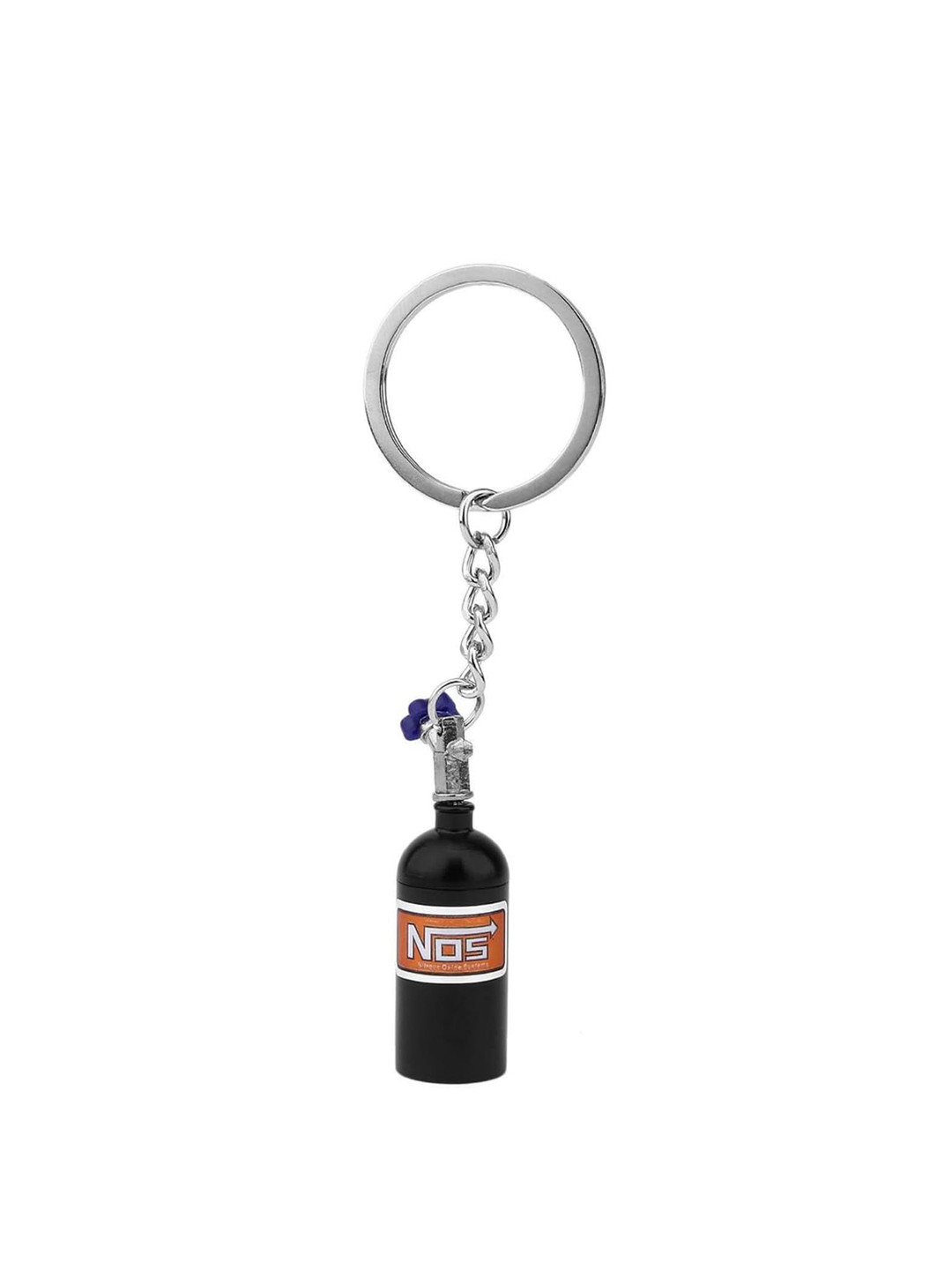 AUGEN Nos Tank Black Car Part Stainless Steel Keychain With Key Ring
