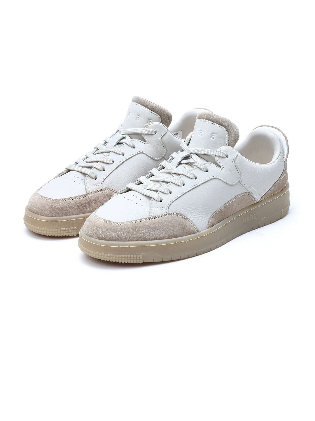 RARE RABBIT Men LIP Beige Colourblocked Leather Sneakers