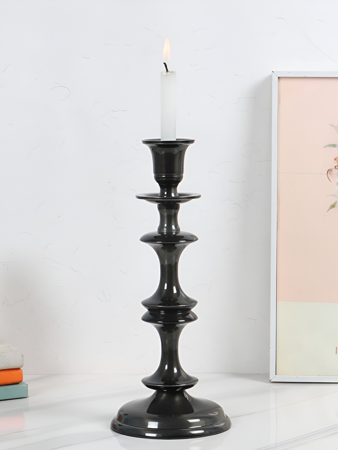 Decor de Maison Imperium Black Solo Tall Candle Holder
