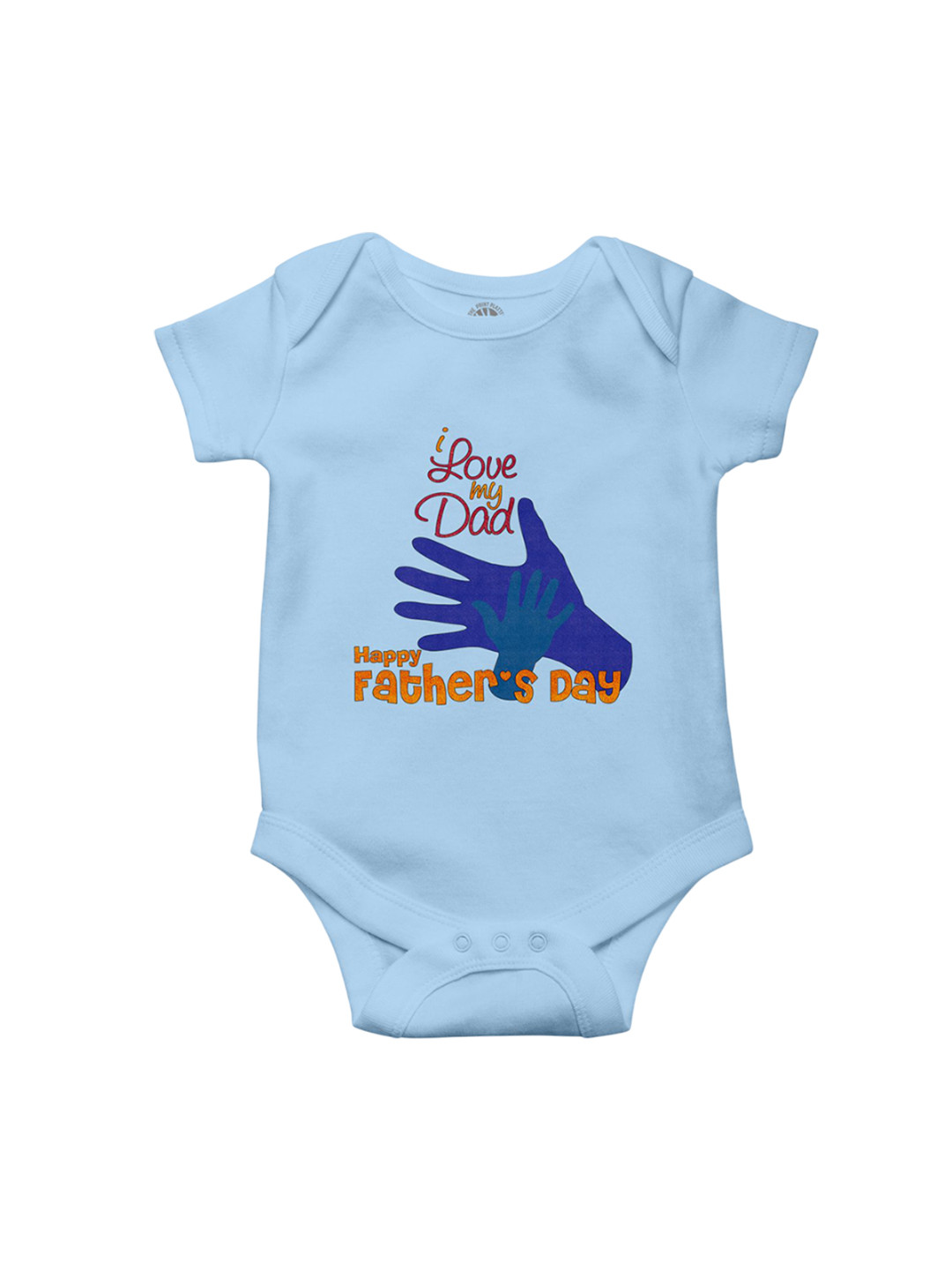 THE PRINT PLATTER Infants Father Day Printed Envelope Neck Short Sleeves Cotton Bodysuit