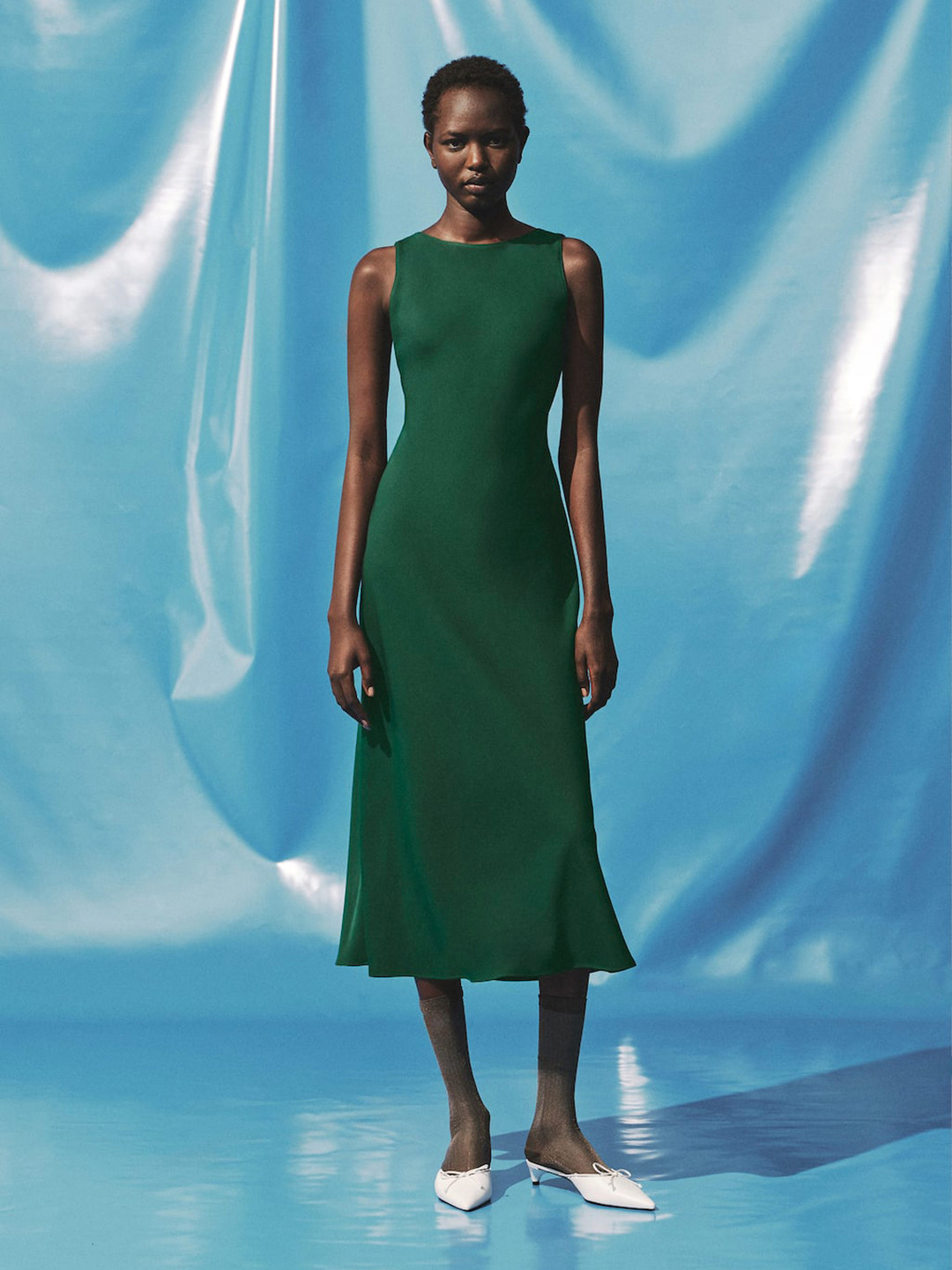 MANGO Styled Back A-Line Midi Dress