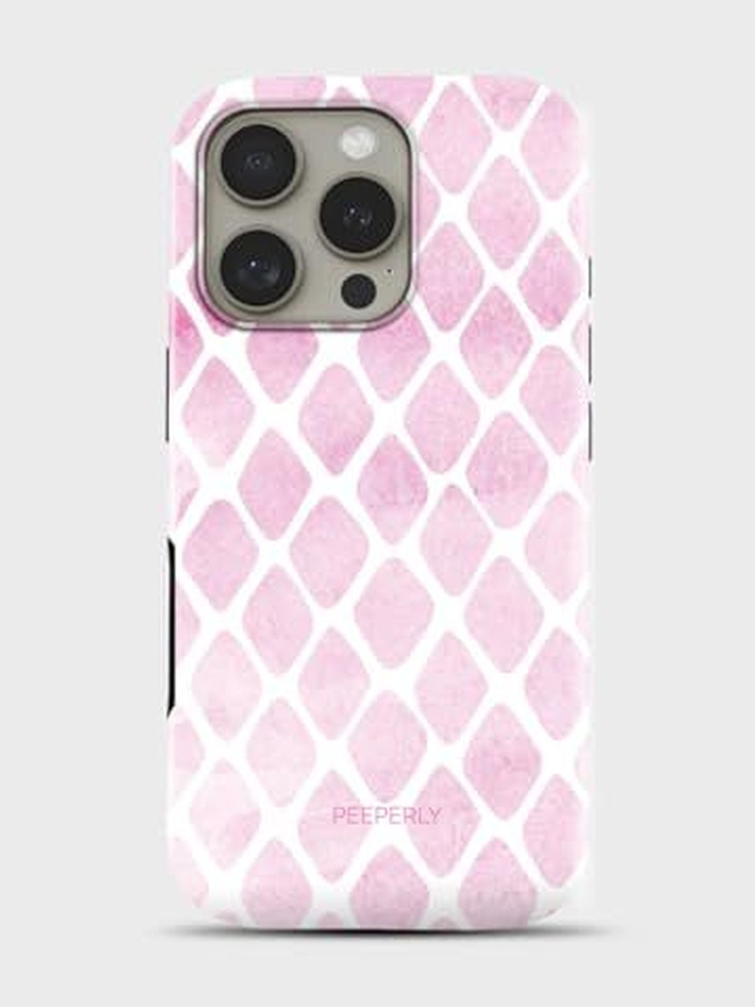 PEEPERLY Women Blushnet Printed Impact Resistant iPhone 13 Pro Crystal Back Case