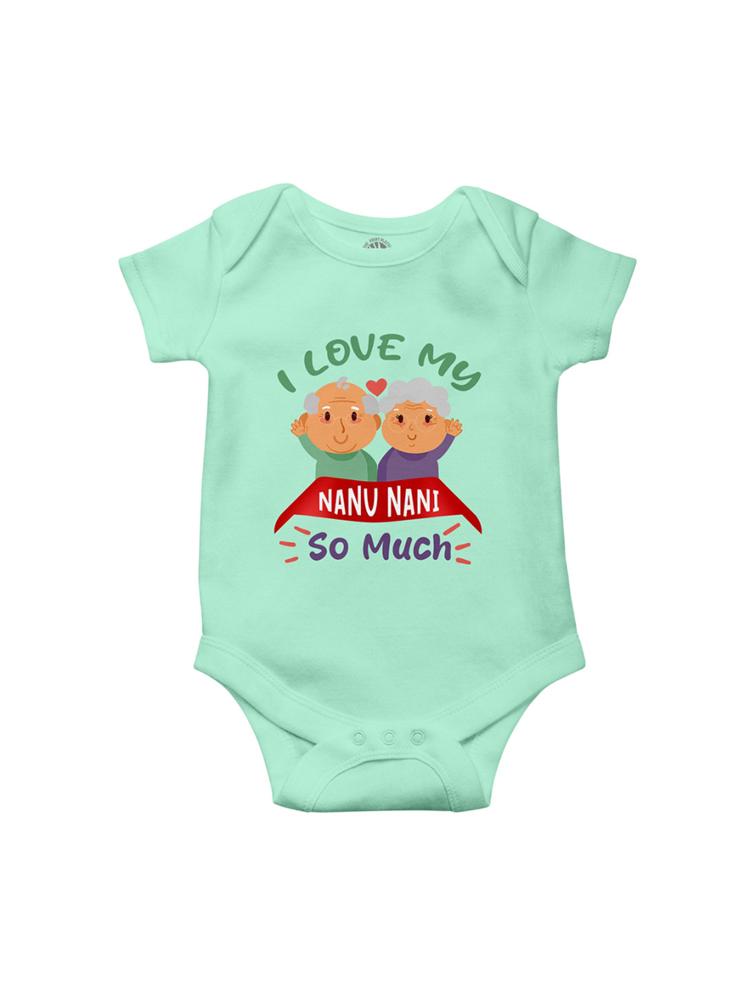 THE PRINT PLATTER Infants I love Nanu Nani Printed Ultra bio wash Cotton Bodysuit