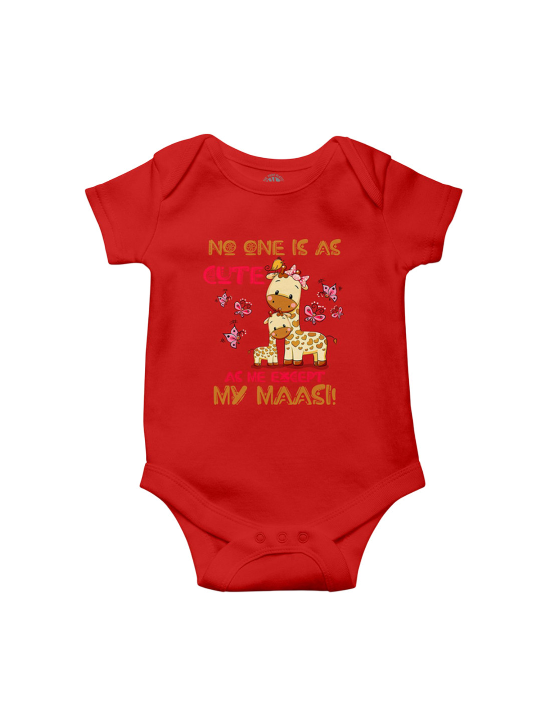 THE PRINT PLATTER Kids Cute Maasi Printed Cotton Bodysuit