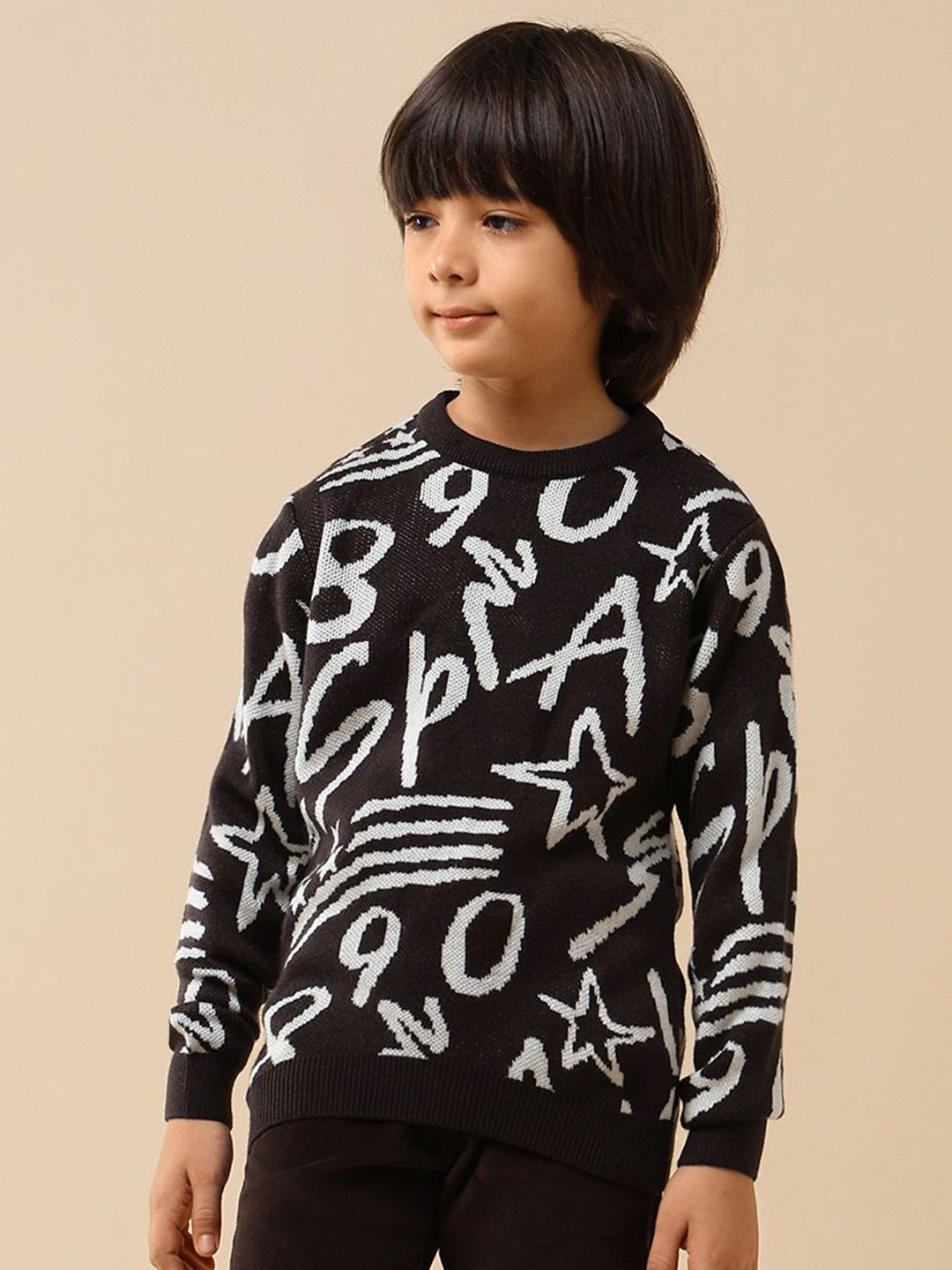 U.S. Polo Assn. Kids Boys Printed Knitted Pullover
