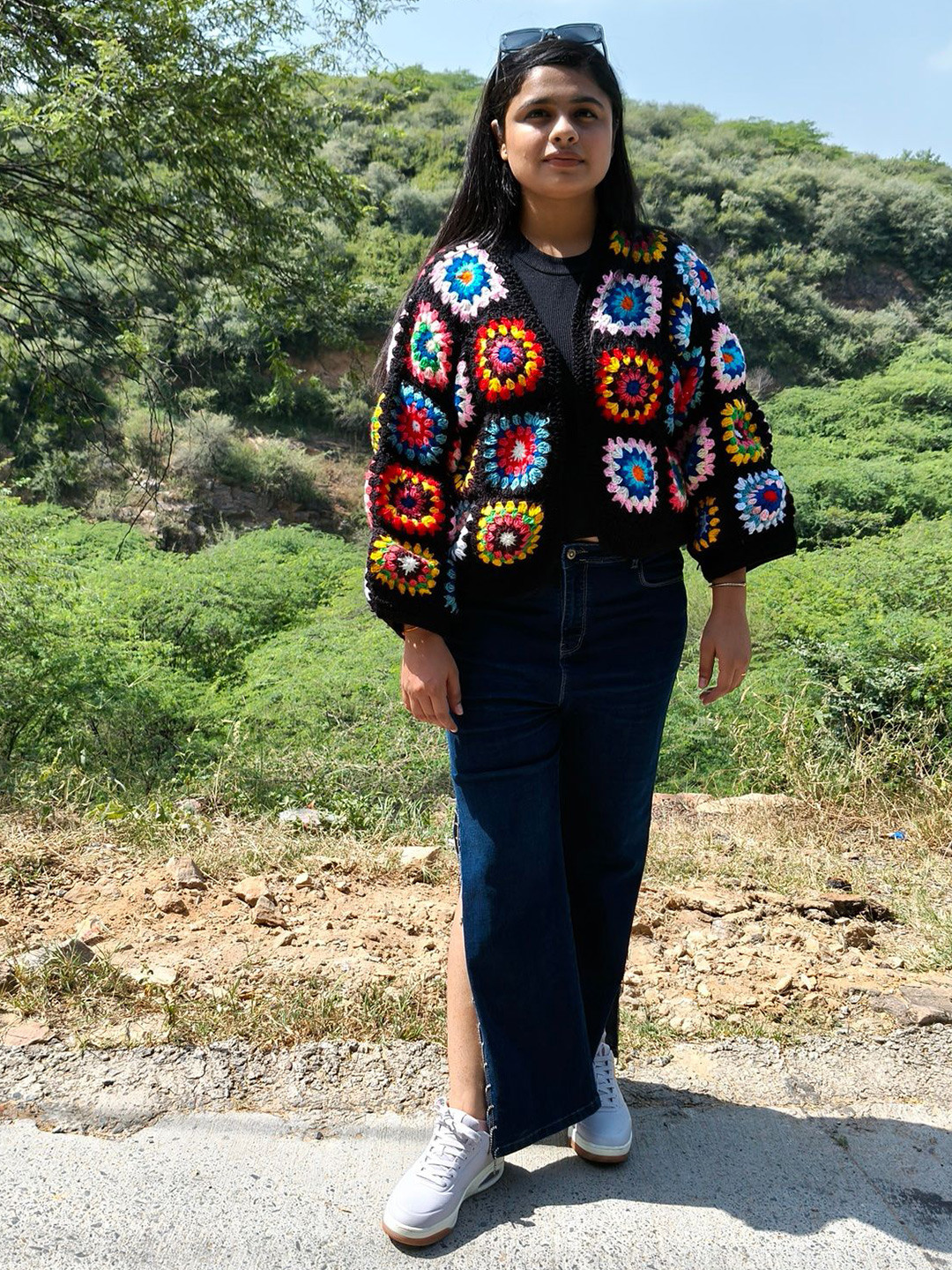 WINDROP SOLUTIONS Women Floral Self Design Long Sleeves Cardigan with Embroidered Detail