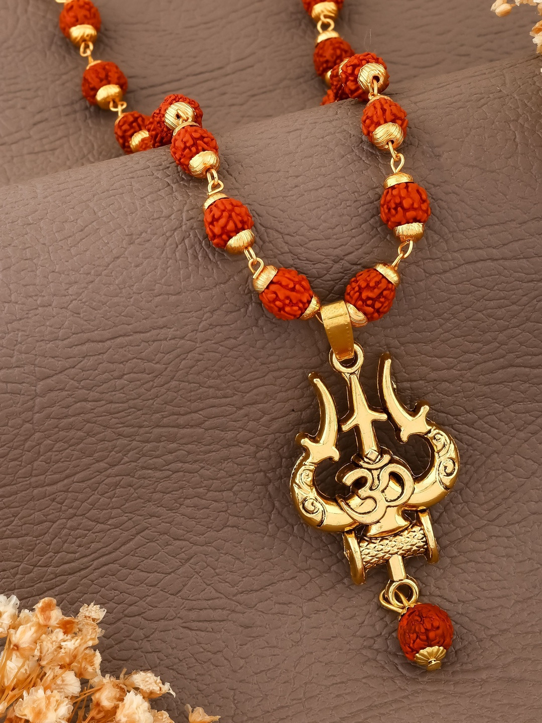 MK gallery Brass Rhodium-Plated Temple Necklace