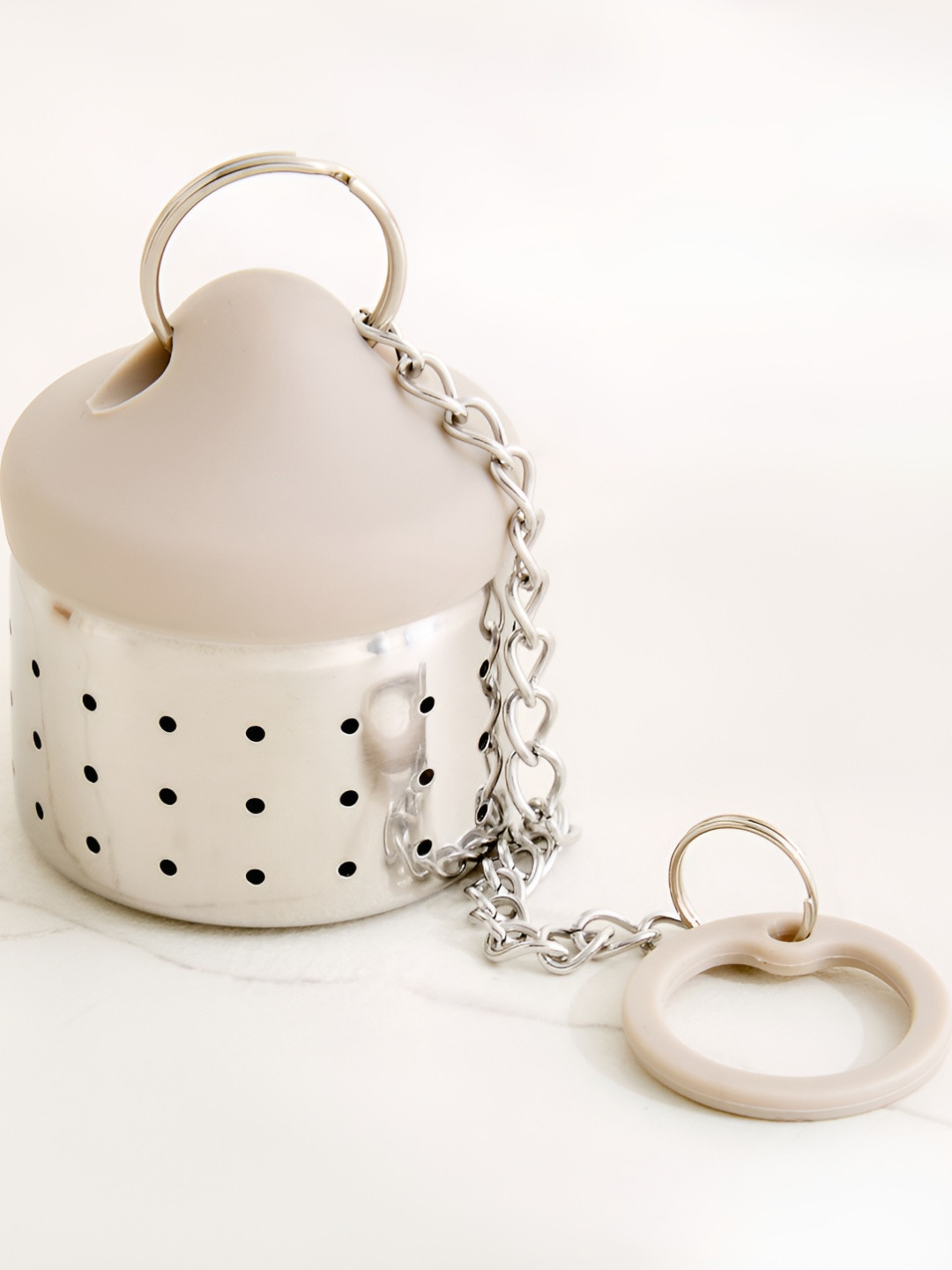 Home Centre Rosemary Springfield Silver Toned Stainless Steel Tea Strainer