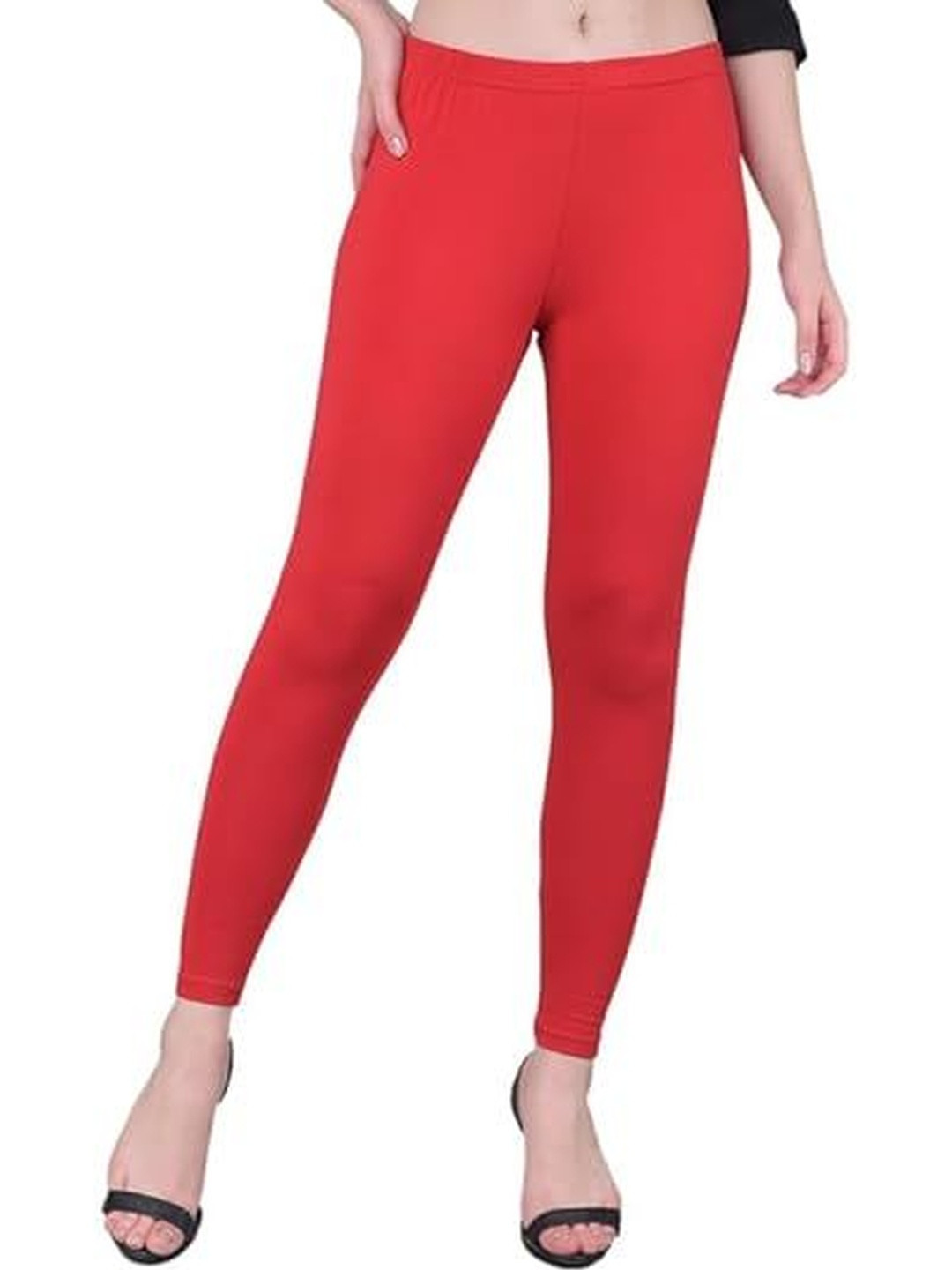 Ladybite Women Mid-Rise Ultra Soft Breathable Lightweight Ankle-Length Leggings