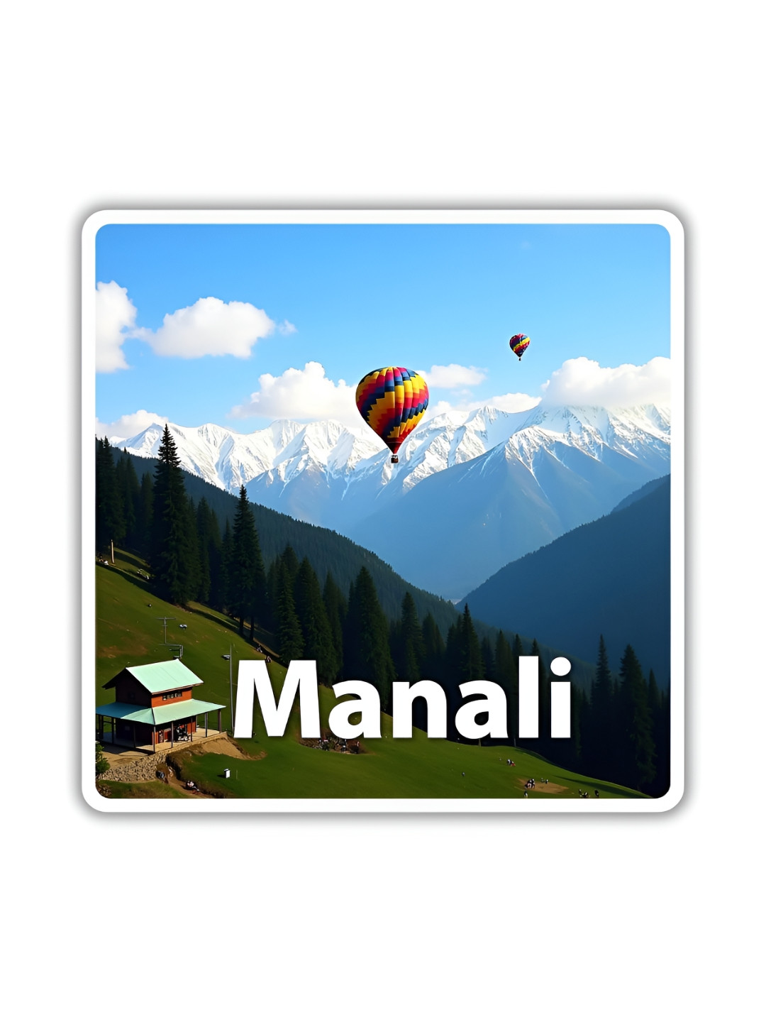 GIFTODAY Blue & Green Manali Printed Fridge Decorative Magnet