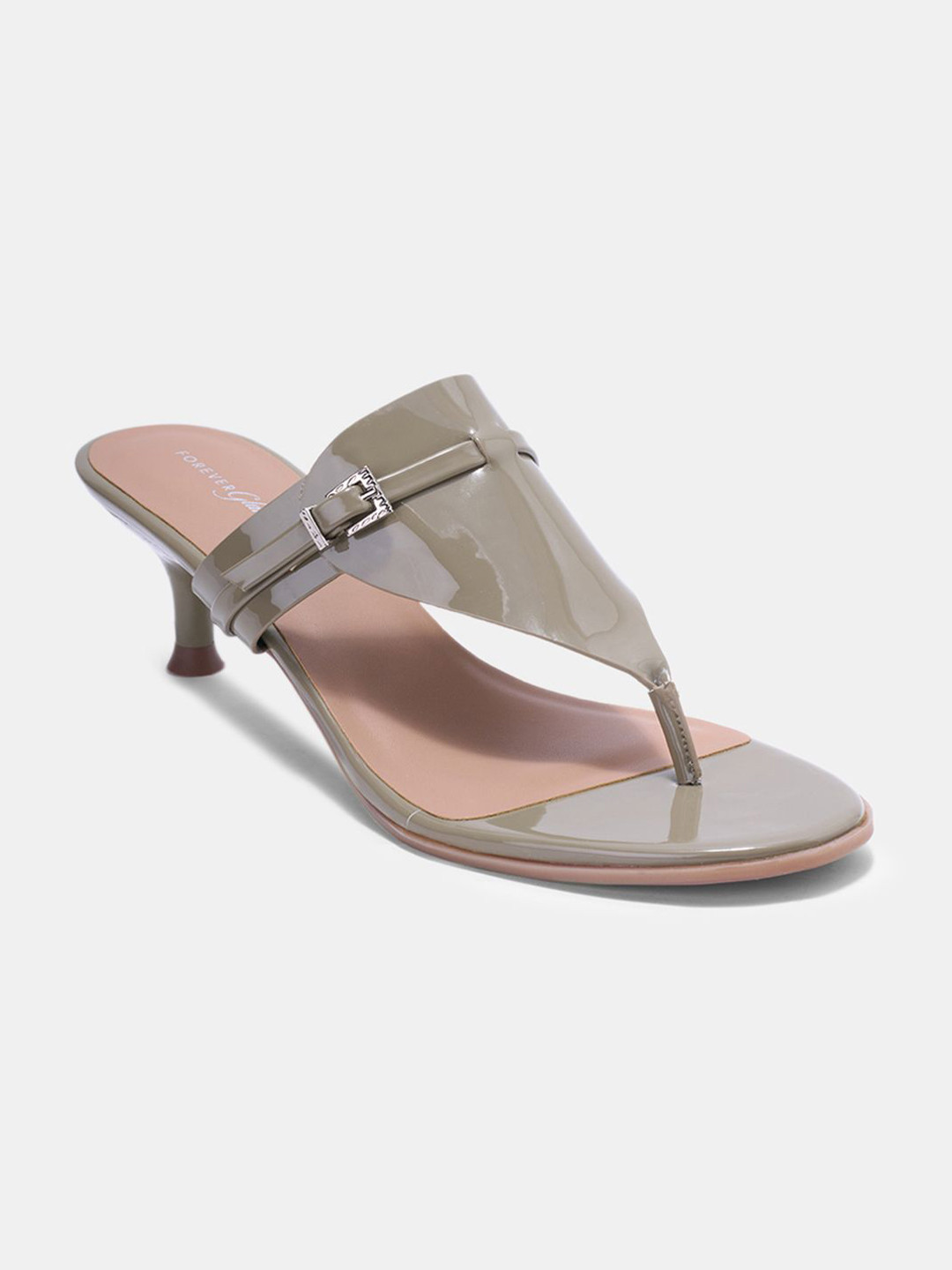 Forever Glam by Pantaloons Kitten Ankle Loop Heels Sandals With Buckles