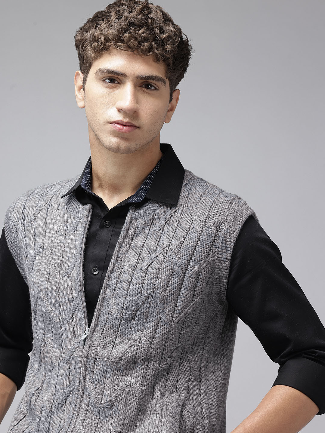 ColorPlus Cable Knit Sweater Vest
