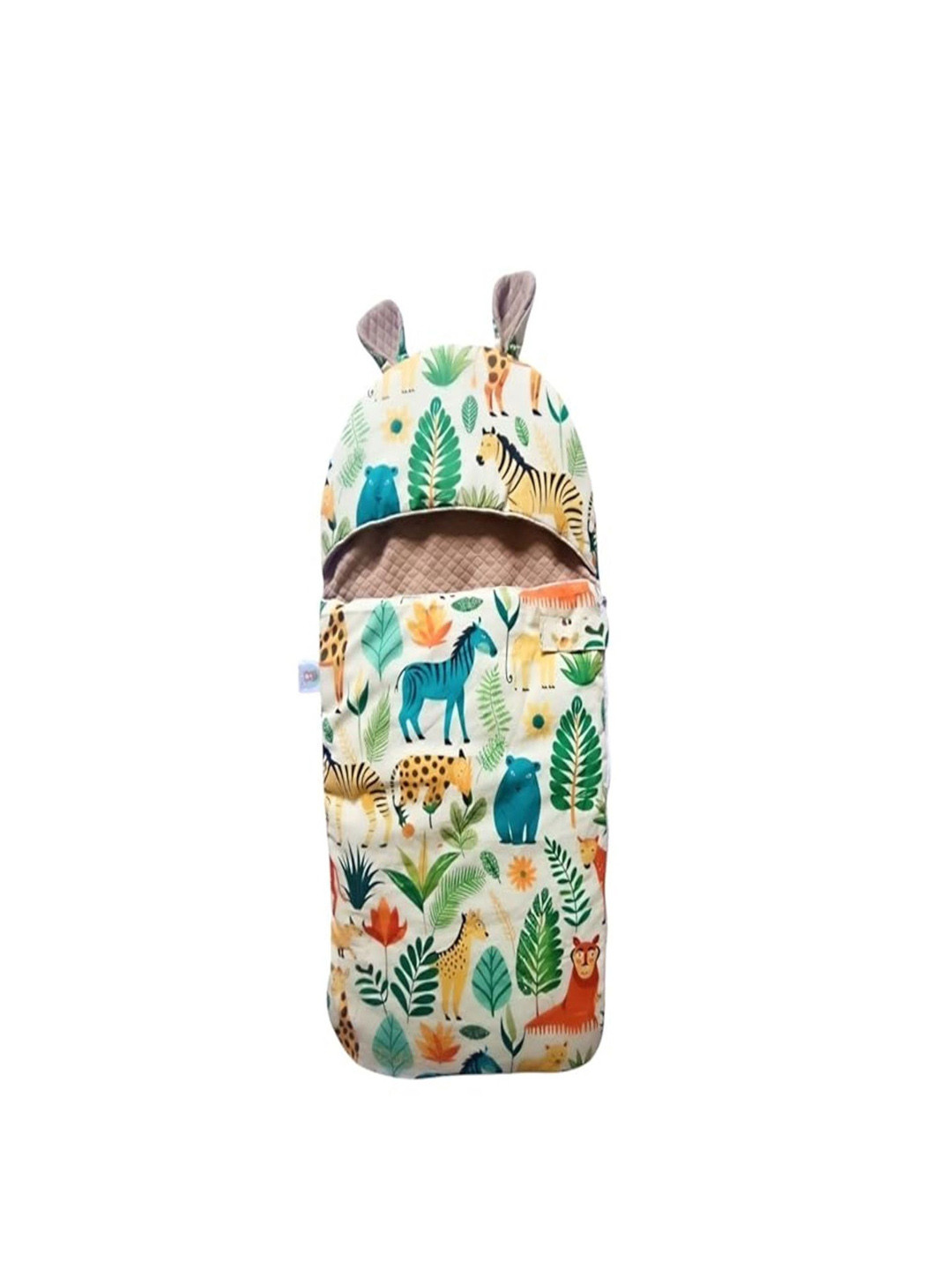 Dear Champ Yellow & Blue Printed Baby Sleeping Bag