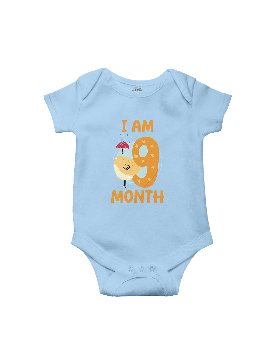 THE PRINT PLATTER Infants  I Am Nine Month Printed Cotton Bodysuit