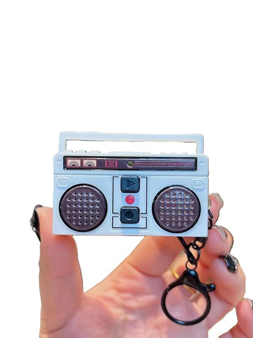 AUGEN Mini Retro Radio-Charm With Recording & Playback Gifting Key Chain