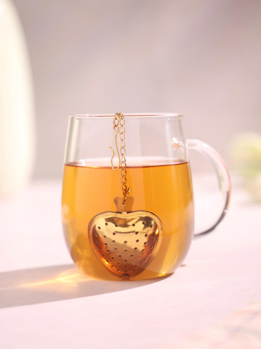 NATURALLY YOURS Gold-Toned 2 Pcs Stainless Steel Heart Shaped Tea Infusers