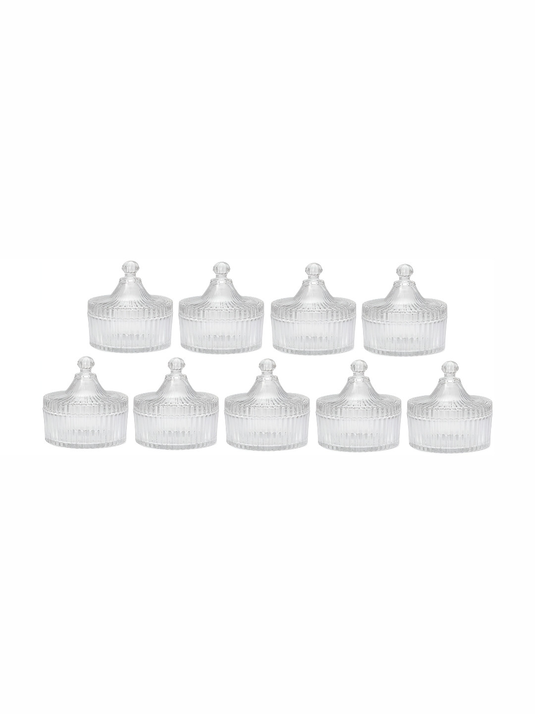 1ST TIME Transparent 2025 9 Pieces Glass Dishwasher Safe Serving Bowl