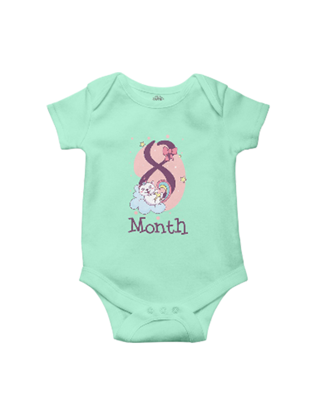 THE PRINT PLATTER Infants 8 Month Printed Cotton Envelope Neck Bodysuit