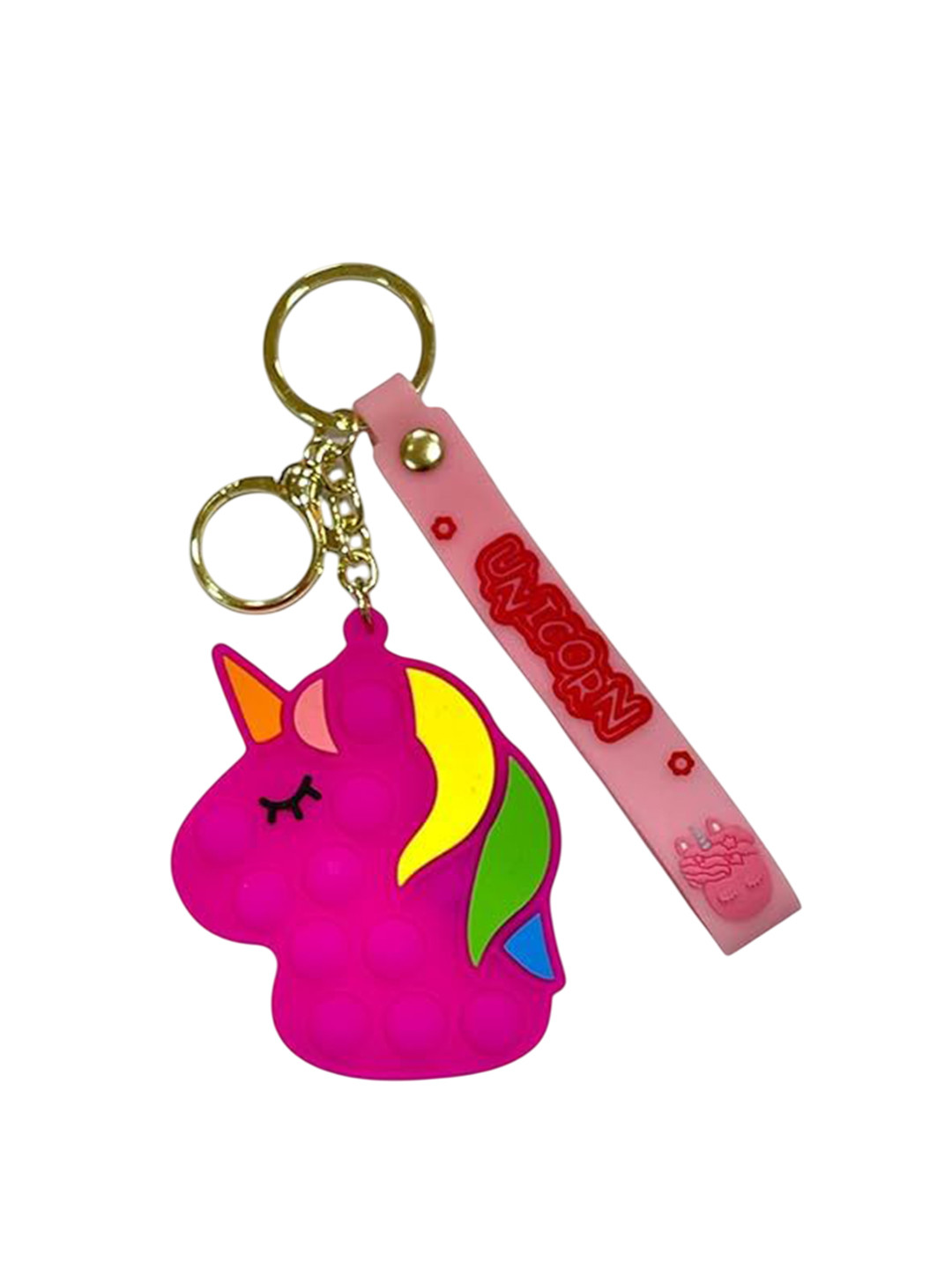 AUGEN Unicorn Cute Pop It Coin Purse Pouch Keychain