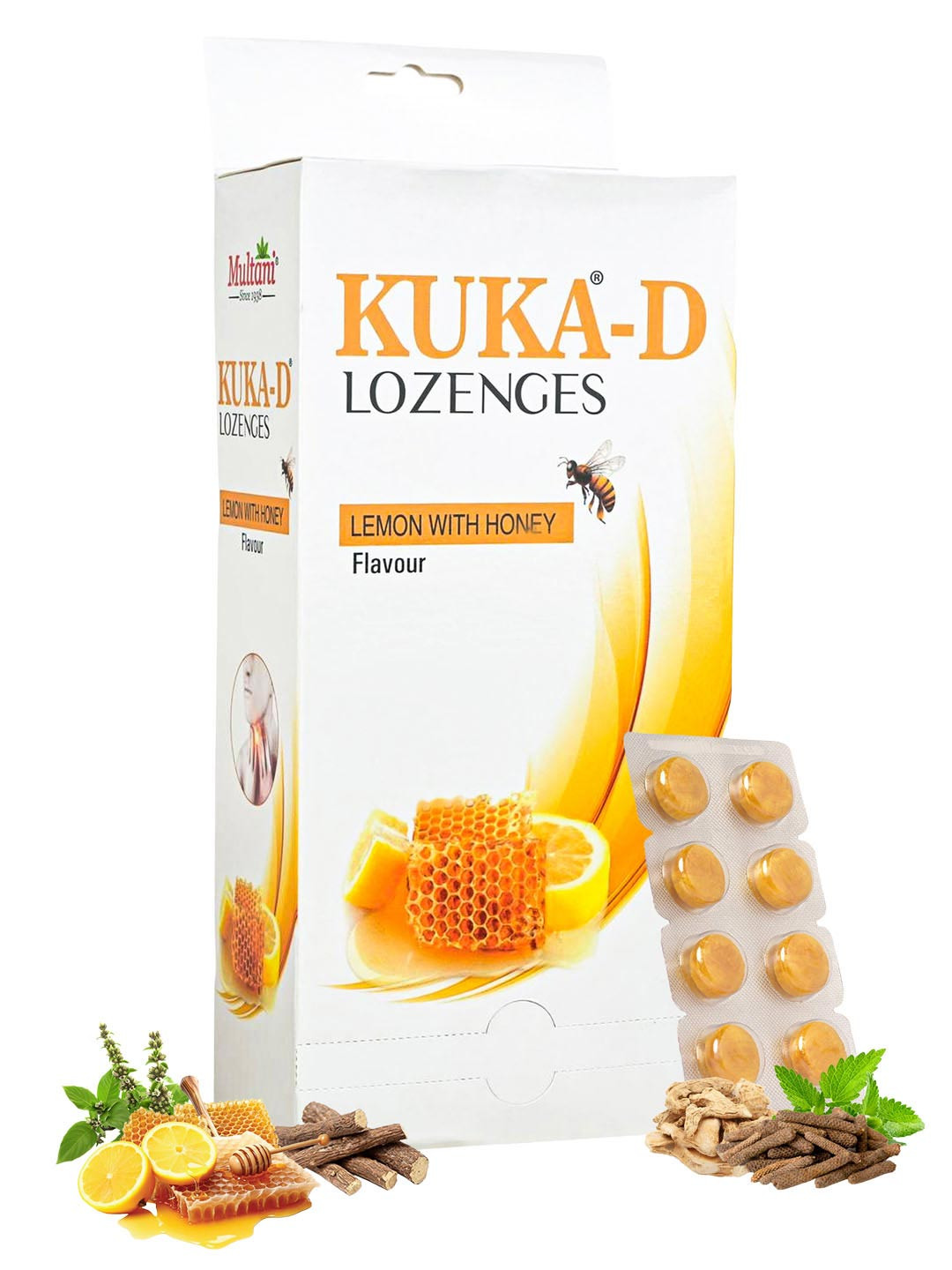 Multani Kuka-D Lozenges Tablets With Lemon & Honey Flavour - 192 Tablets