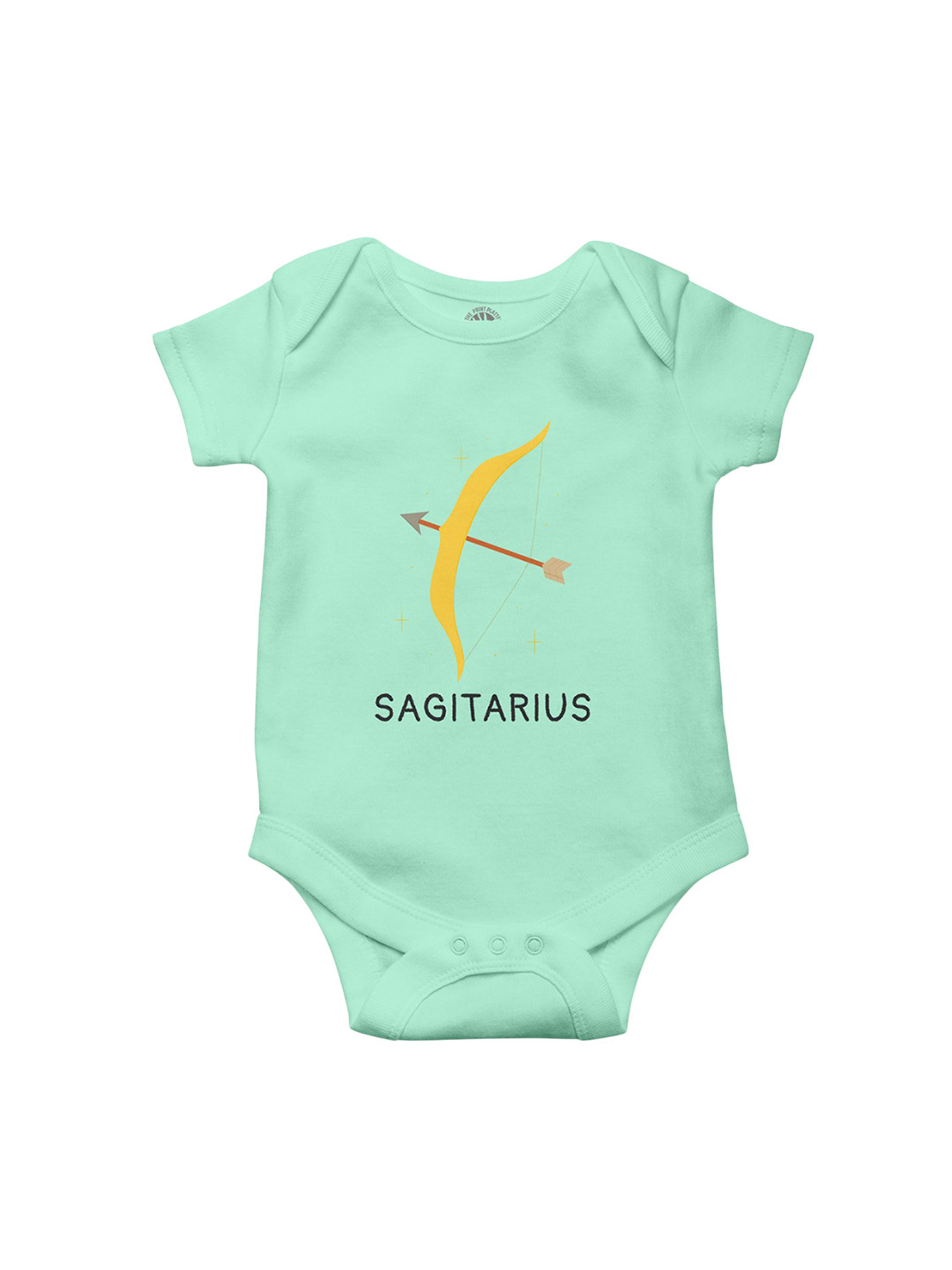 THE PRINT PLATTER Infants Sagitarius Printed Envelope Neck Cotton Ultra Bio Wash Bodysuit