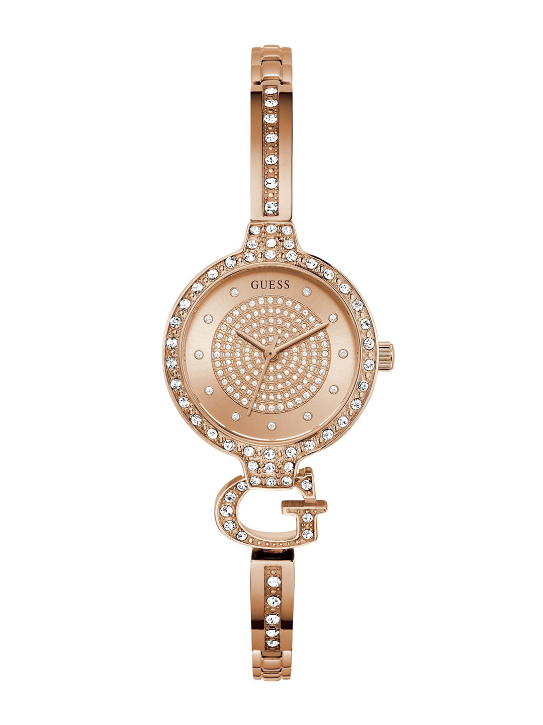 GUESS Giselle Women Embellished Bracelet Style Straps Analogue Watch GW0929L3