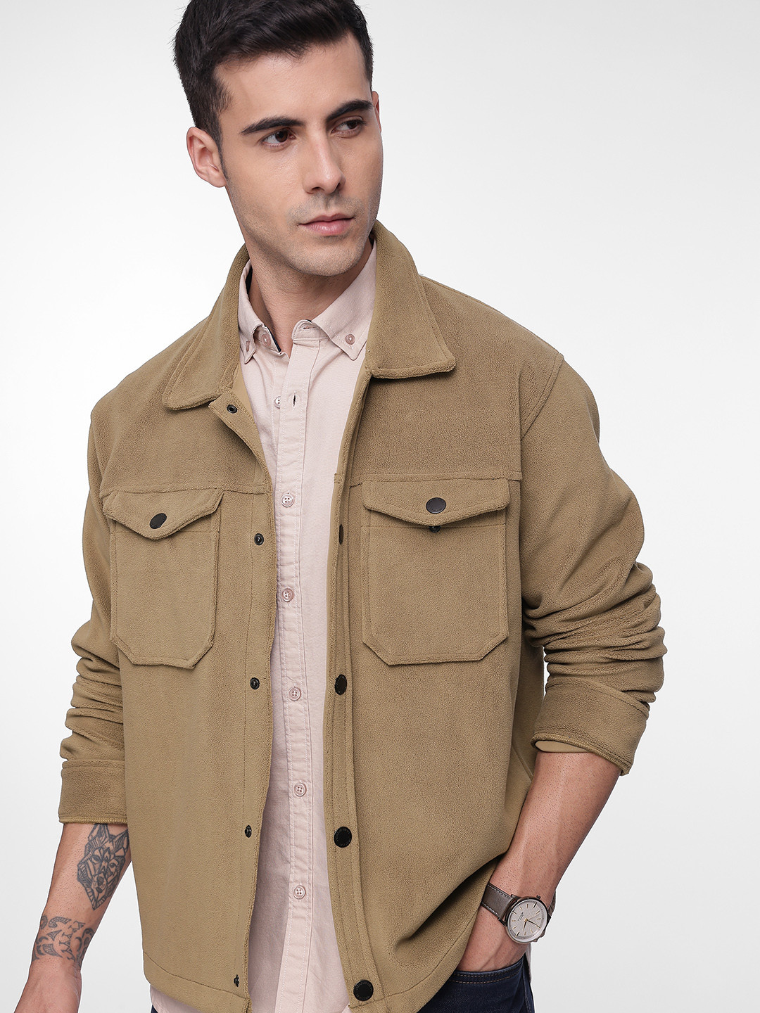 French Connection Men's Premium Spread Collar Tailored Jacket