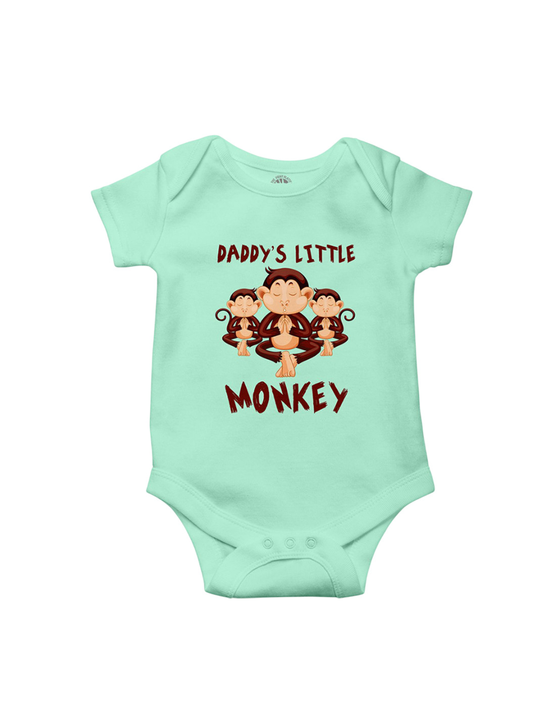 THE PRINT PLATTER Infants Daddys Monkey Printed Cotton Bodysuit