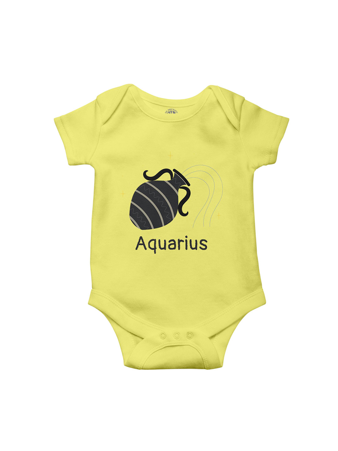 THE PRINT PLATTER Infants Kids Aquarius Printed Envelope Neck Ultra Bio Wash Bodysuit