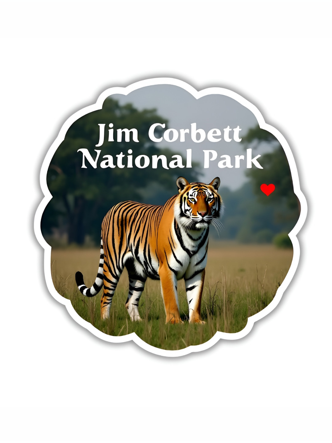 GIFTODAY Orange Coloured Tiger Printed Fridge Magnet