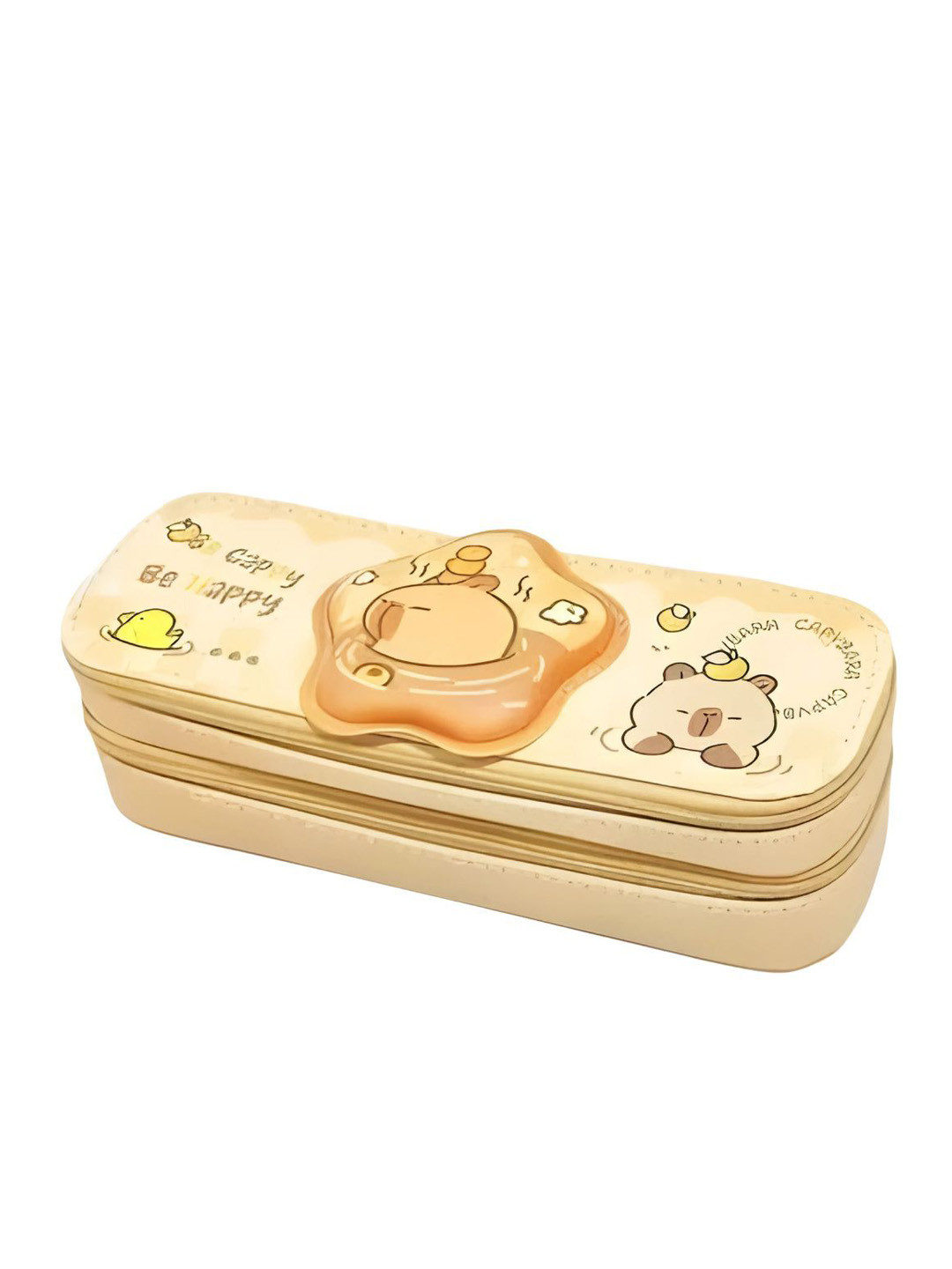 YK Kids 3D Cartoon Printed 2-Layer Pencil Case