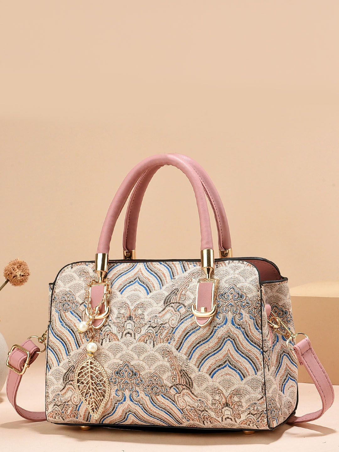 StyleCast Printed Detachable Sling Strap Bowling Handheld Bag