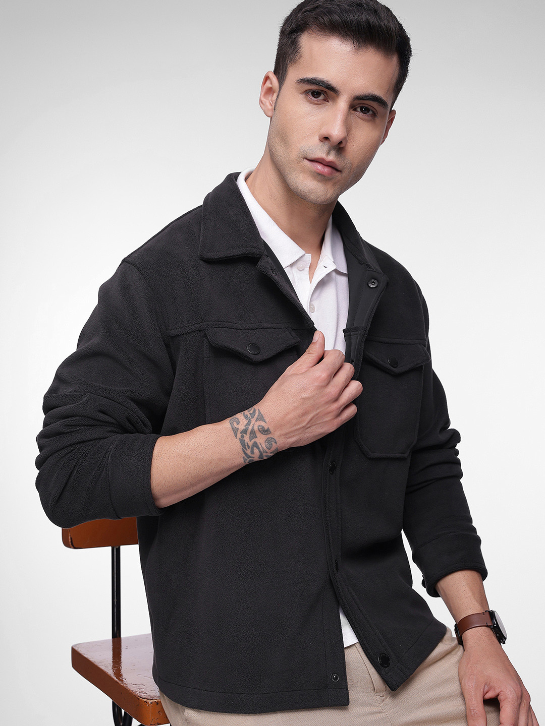 French Connection Men's Premium Spread Collar Tailored Jacket